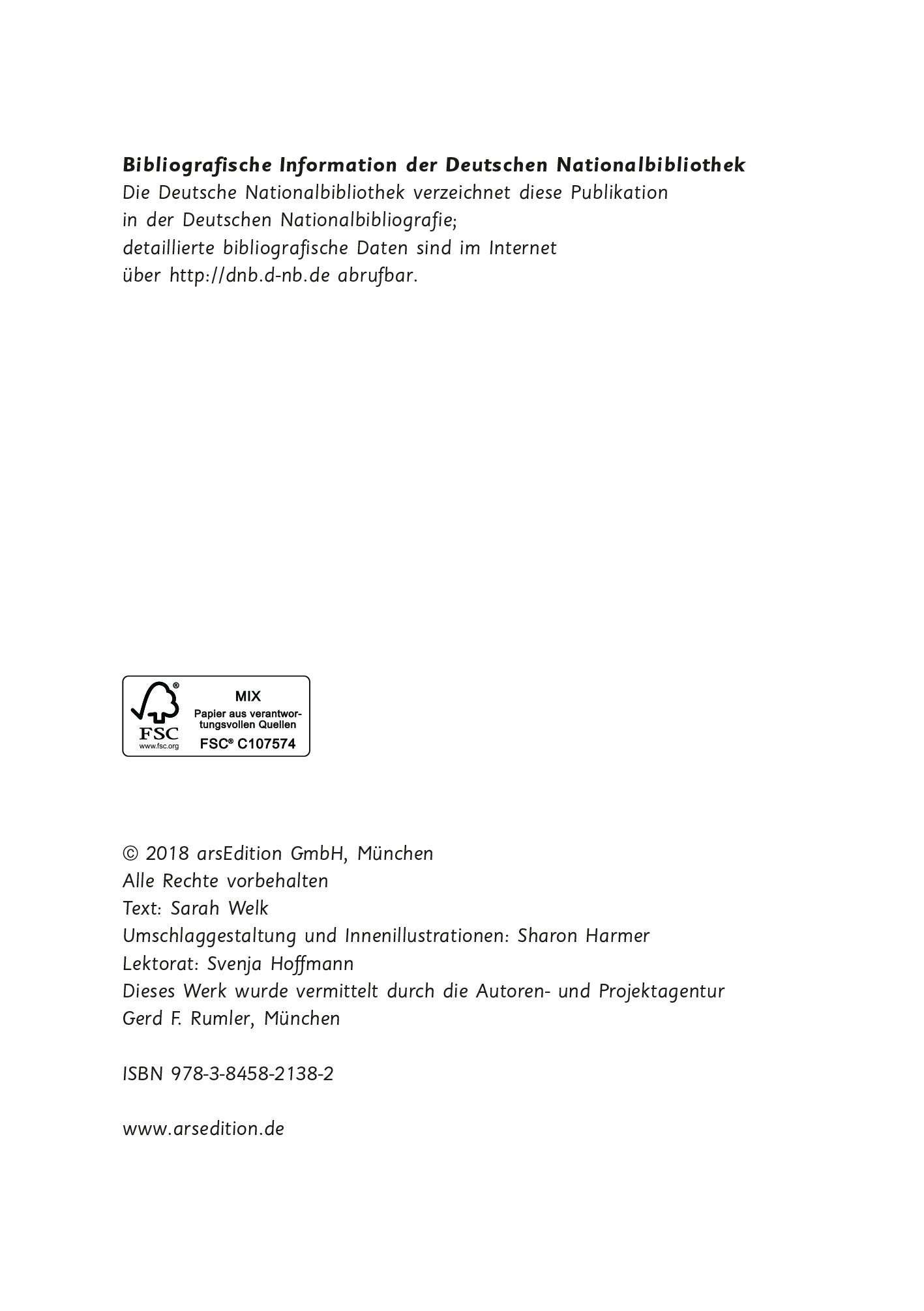 Gezeigt wird eine Innen- oder Zusatzansicht von „Ziemlich beste Schwestern – Quatsch mit Soße“. Diese Seite zeigt das Impressum und bietet Informationen zur bibliografischen Erfassung und dem Copyright. Der Text ist in klarer, gut lesbarer Schrift gehalten.