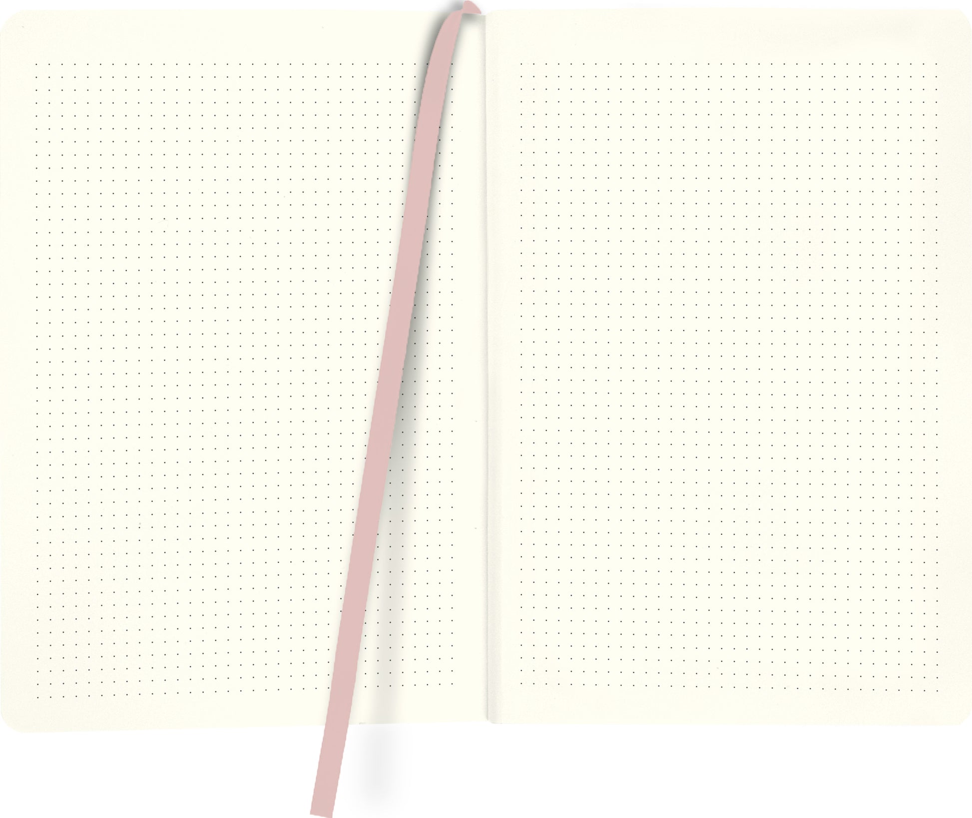 Gezeigt wird eine Innen- oder Zusatzansicht von „myNOTES Notizbuch A5: Abenteuer beginnen da, wo Pläne enden“. Die Ansicht zeigt zwei Seiten des Notizbuchs in sanftem Beige mit feinen, punktierten Linien in hellgrau, die den Raum für Notizen strukturieren. In der Mitte befindet sich ein zartes, rosa Lesezeichen. Die klare Typografie und der schlichte, elegante Stil unterstreichen die Funktionalität und Kreativität des Notizbuchs.