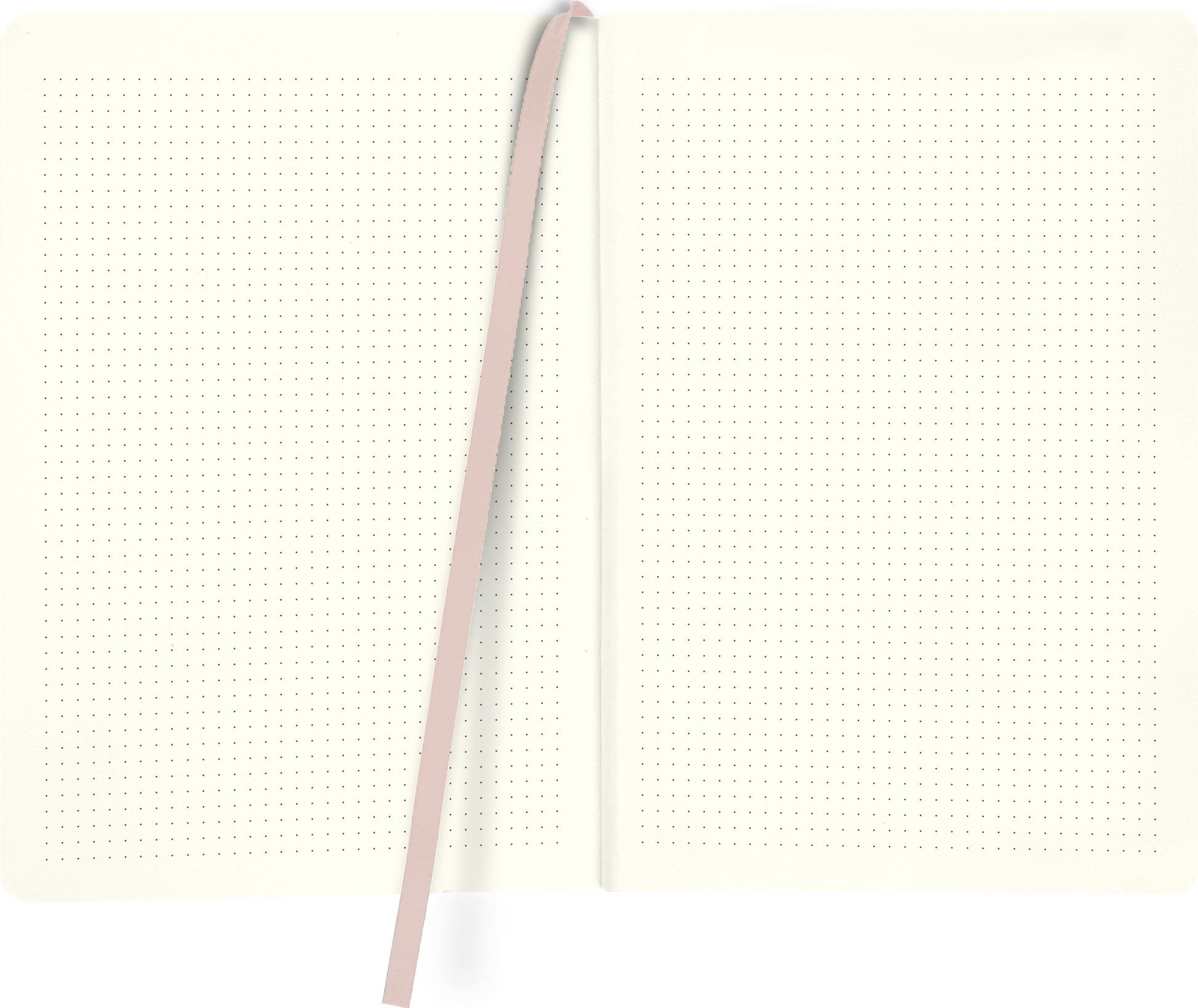 Gezeigt wird eine Innen- oder Zusatzansicht von „myNOTES Notizbuch A5: Live the life you love“. Die zweigeteilte Seite zeigt eine sanfte, cremefarbene Hintergrundfarbe mit einem Punktmuster, das gleichmäßig über die Seiten verteilt ist. In der Mitte steckt ein zarter, rosa Lesezeichenband, das das Notizbuch elegant ergänzt. Die typografische Gestaltung ist schlicht und modern, um eine klare Lesbarkeit und einen harmonischen Gesamteindruck zu gewährleisten.