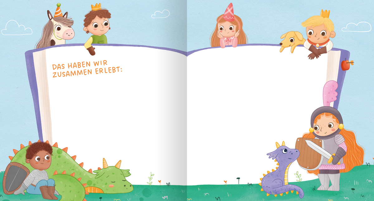 Gezeigt wird eine Innen- oder Zusatzansicht von „Meine Kindergartenfreunde – Ritter und Drachen“.