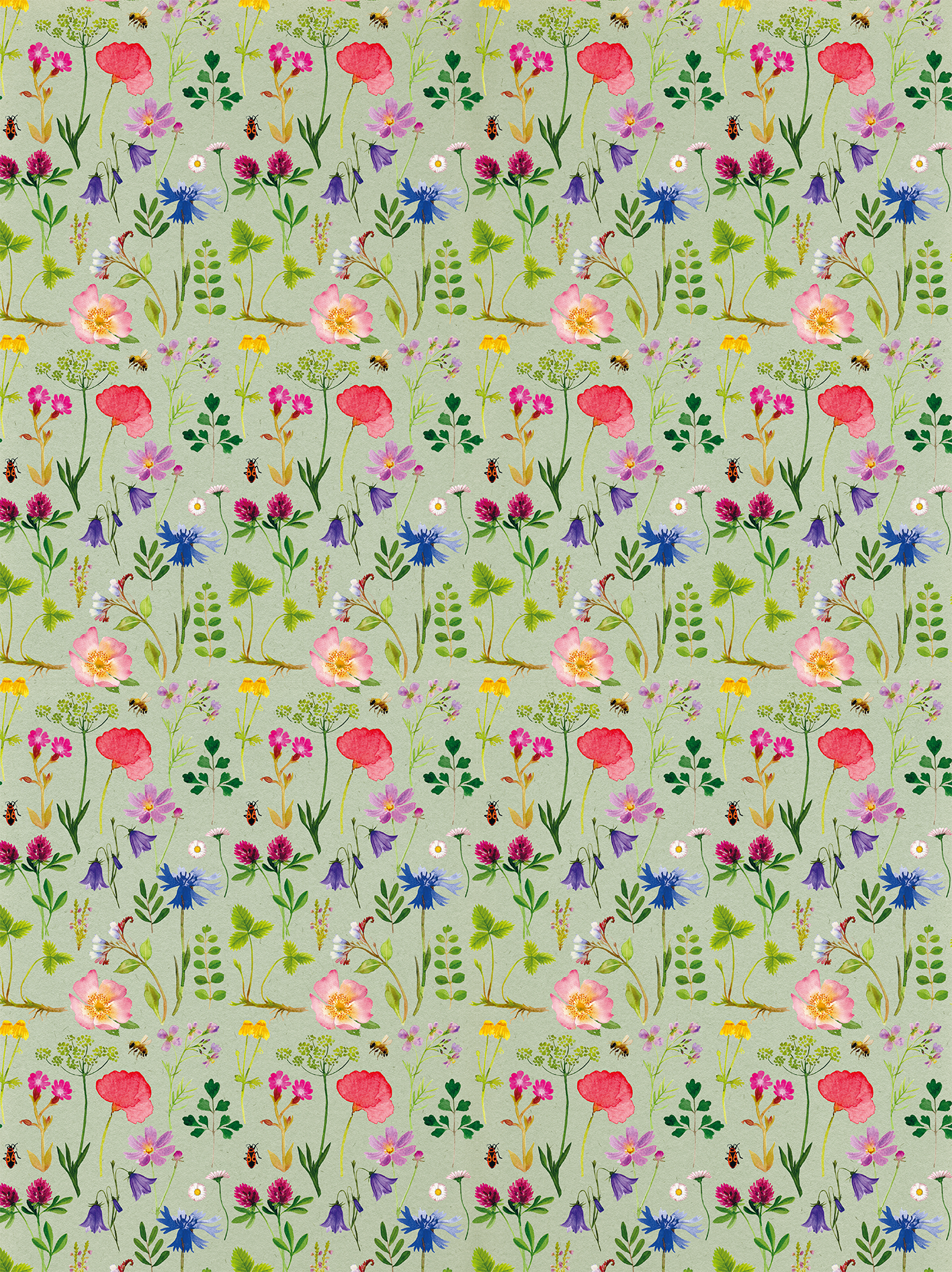 Gezeigt wird eine Innen- oder Zusatzansicht von „myNOTES Papeterie: Geschenkpapier Naturschätze“. Das Geschenkpapier zeigt ein lebendiges Muster aus bunten Blumen in verschiedenen Farben, darunter Pink, Blau, Gelb und Lila, auf einem sanften, hellgrünen Hintergrund. Die floralen Motive sind zart und detailreich illustriert, mit einer klaren, verspielten Typografie, die die Naturverbundenheit des Designs unterstreicht. Dieses Geschenkpapier vermittelt eine freundliche und fröhliche...