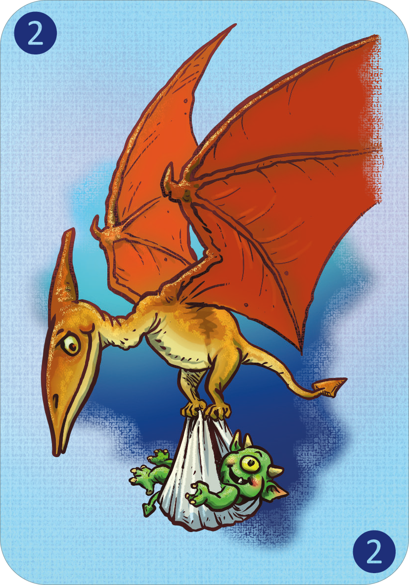 Gezeigt wird eine Innen- oder Zusatzansicht von „Spinn dich aus – Fantasiegeschichten“. Die Illustration zeigt einen fliegenden, orangenen Dinosaurier mit großen, leuchtend roten Flügeln, der einen weißen Stoffbeutel in den Krallen hält. In dem Beutel liegt ein fröhlicher grüner Babydinosaurier. Der Hintergrund ist in sanften Blautönen gehalten, die die Fantasiewelt unterstreichen.