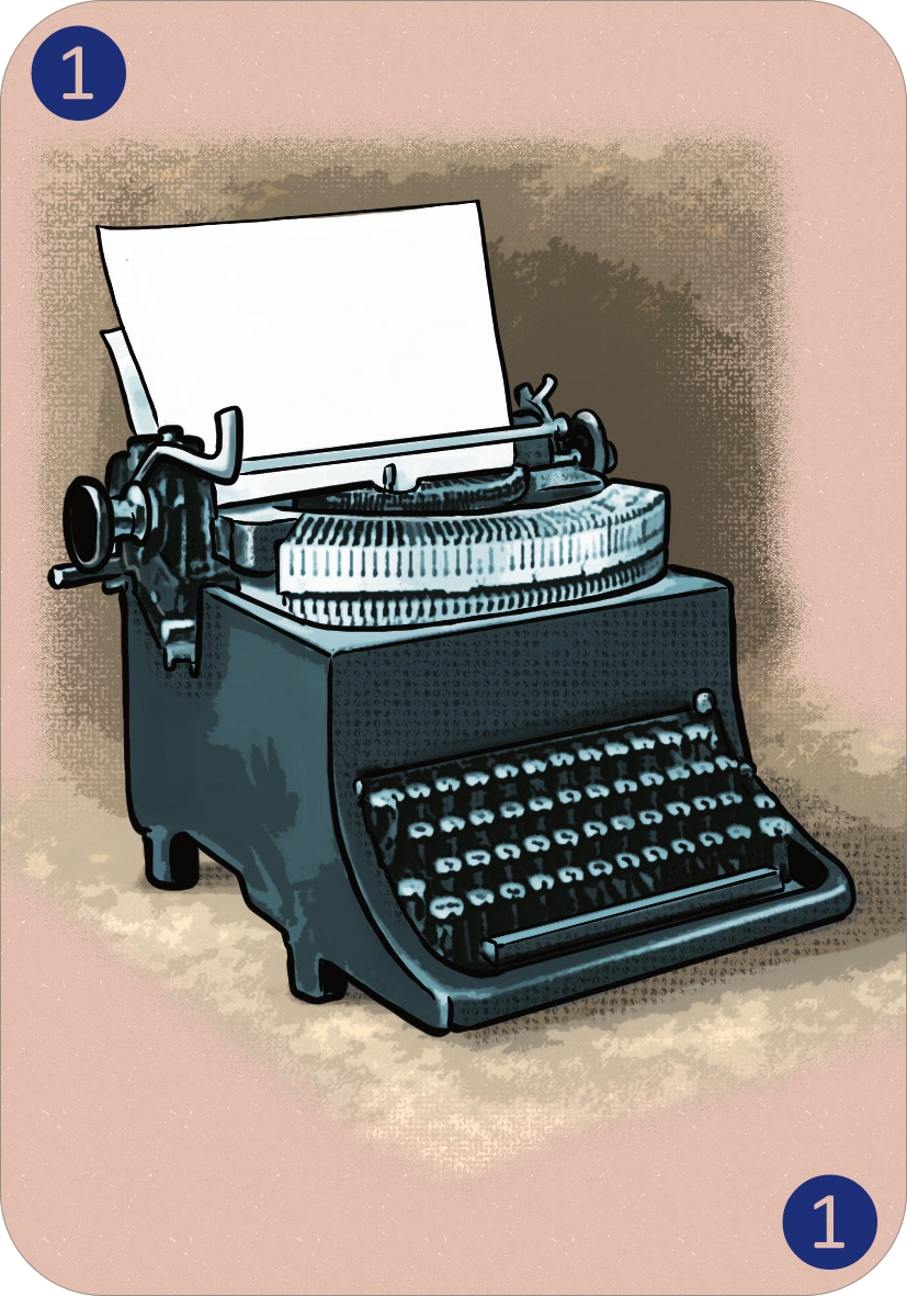 Gezeigt wird eine Innen- oder Zusatzansicht von „Spinn dich aus – Zeitreisegeschichten“. Die Abbildung zeigt eine klassische Schreibmaschine in Schwartönen, die auf einem sanft rosa Hintergrund platziert ist. Das Papier ist teilweise eingelegt und deutlich sichtbar.