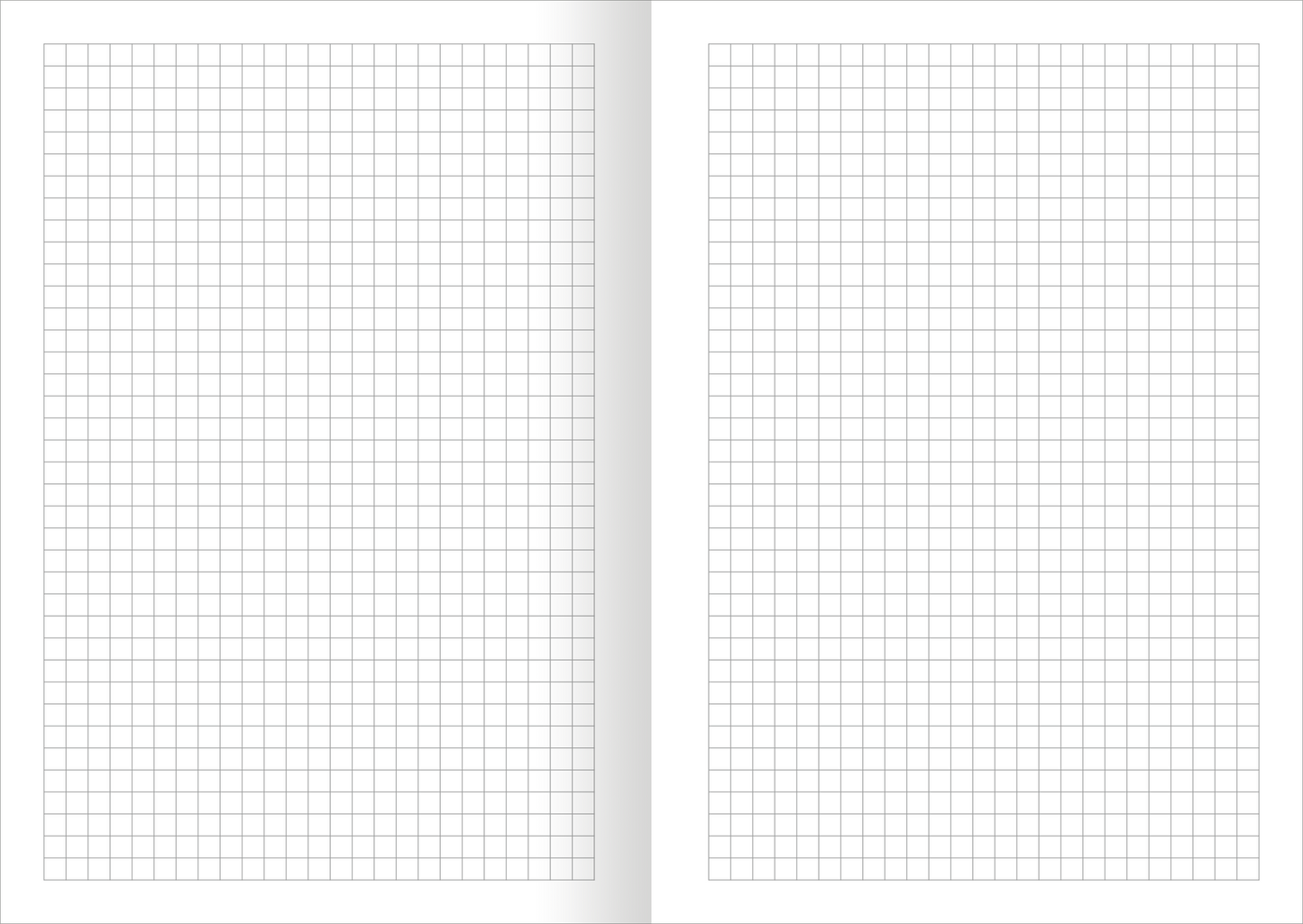 Gezeigt wird eine Innenansicht von „Meine Notizen – Einhorn“. Die Seite ist in einem klaren und strukturierten Format mit einem Rastermuster dargestellt, das aus gleichmäßigen, kleinen Kästchen besteht. Der Hintergrund ist weiß, was eine hohe Lesbarkeit ermöglicht. Die Typografie ist einfach und unauffällig gehalten, wodurch der Fokus auf den Notizen liegt, die der Benutzer einfüllen kann.