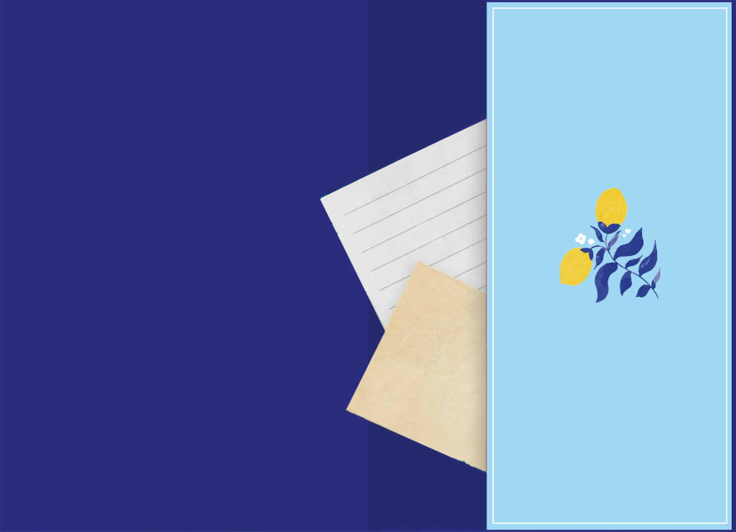 Gezeigt wird eine Innen- oder Zusatzansicht von „Buchkalender Heute ist mein Lieblingstag 2026“. Die Ansicht zeigt eine helle, blaue Seite mit einer stilisierten Illustration von gelben Blüten und grünen Blättern. Im Hintergrund sind mehrere Blätter in sanften Farbtönen, darunter weiß und beige, angeordnet. Der Kontrast zwischen dem blauen Hintergrund und den floralen Motiven sorgt für eine ansprechende Optik, während die klare, moderne Schriftart die Lesbarkeit unterstützt.