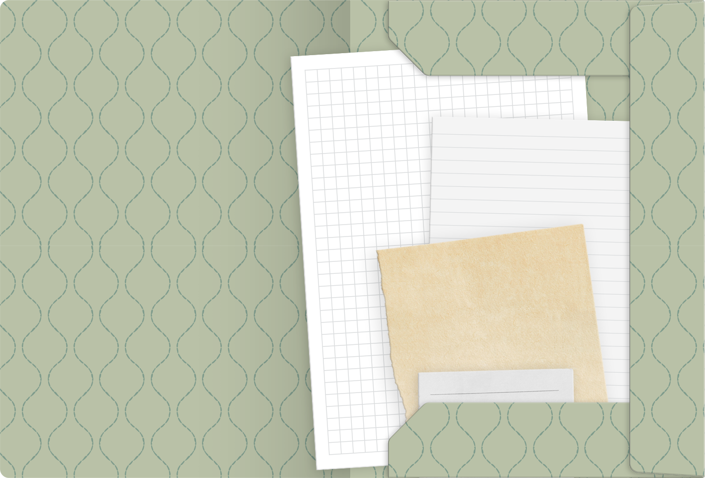 Gezeigt wird eine Innen- oder Zusatzansicht von „myNOTES Papeterie: Weißt du eigentlich, wie lieb ich dich hab? Notizheft“. Die doppelten Seiten sind leer und in einem sanften Weißton gehalten, mit feinen, horizontalen Linien in sanften Grautönen, die als Schreibhilfen dienen. Die Linien bieten Platz für Notizen und Gedanken und sind dezent platziert, um die Klarheit und Lesbarkeit zu fördern.