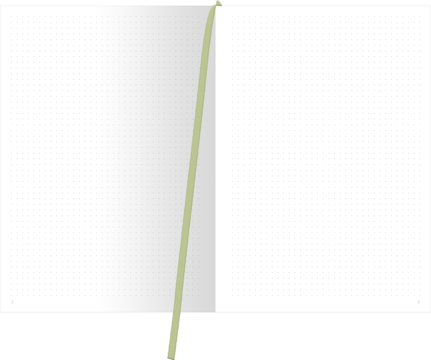 Gezeigt wird eine Innen- oder Zusatzansicht von „myNOTES Papeterie: Weißt du eigentlich, wie lieb ich dich hab? Notizbuch A4“. Die beiden offenen Seiten zeigen ein minimalistisches Layout mit hellen, karierten Seiten und einer matten Oberfläche. In der Mitte verläuft ein grüner Lesezeichenband. Die Typografie ist klar und modern, ohne zusätzliche Verzierungen, was eine vielseitige Nutzung für Notizen, Skizzen oder Termine ermöglicht.