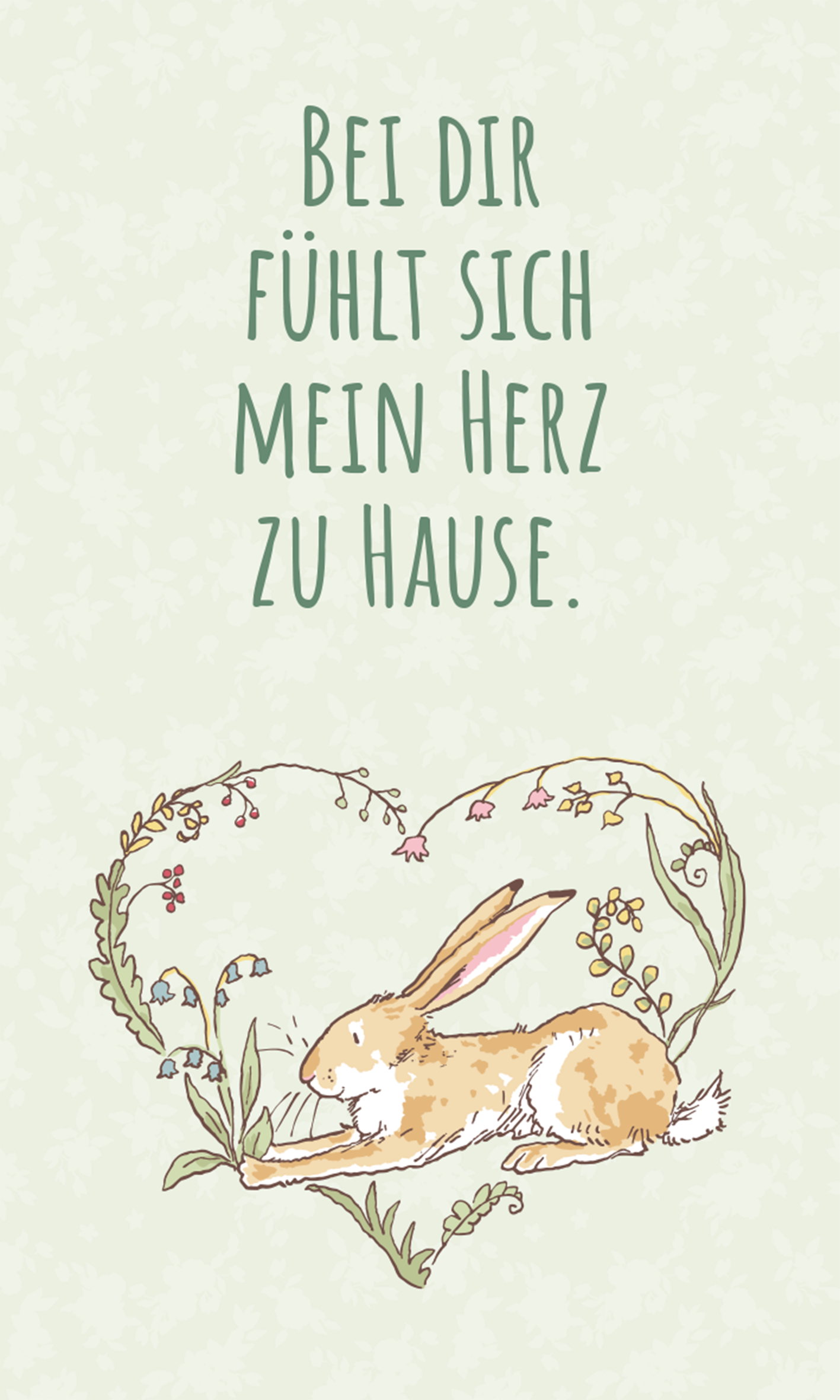 Gezeigt wird eine Innen- oder Zusatzansicht von „Weißt du eigentlich, wie lieb ich dich hab? Ich hab dich lieb, bis zum Mond und wieder zurück! “.