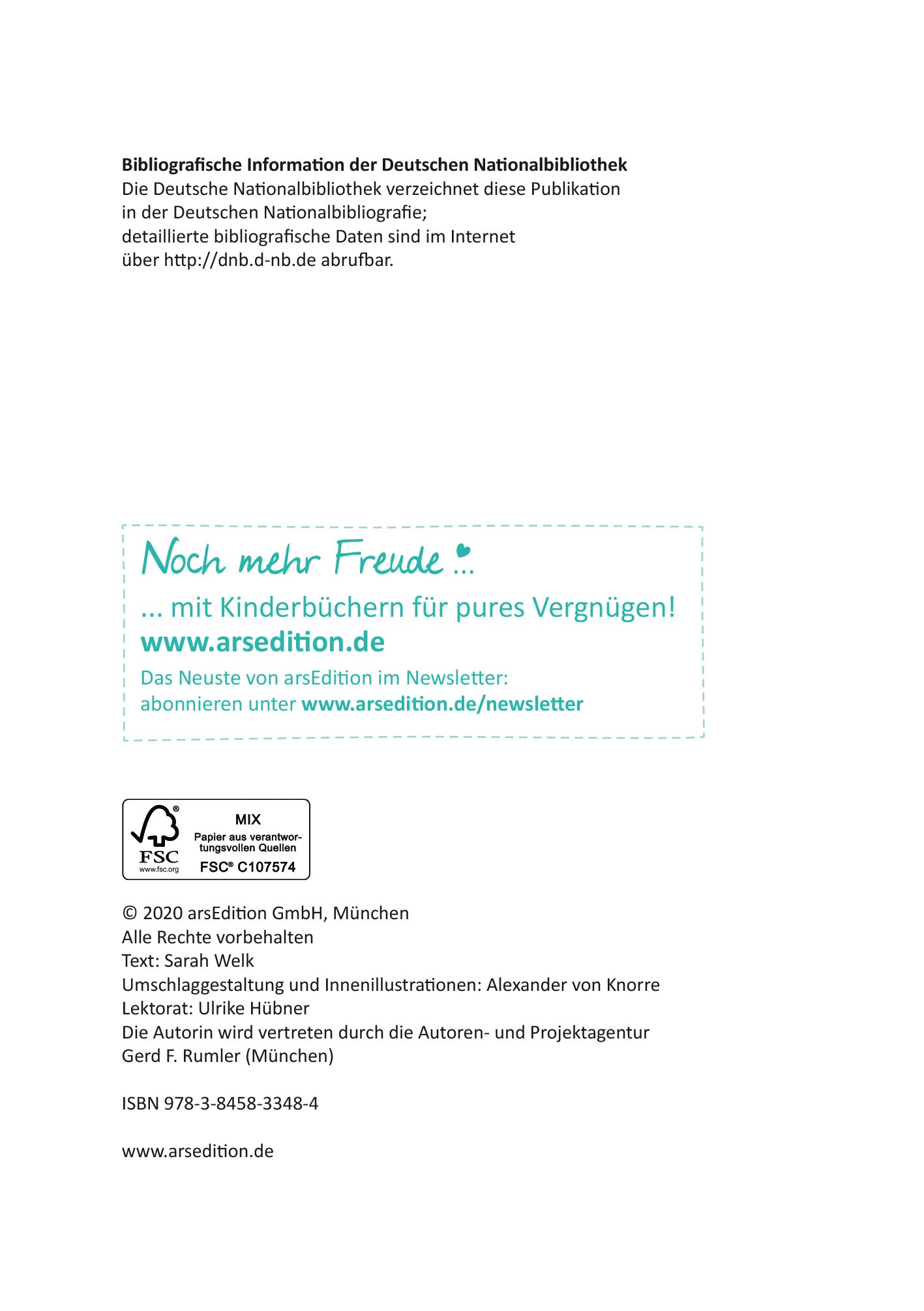 Gezeigt wird eine Innen- oder Zusatzansicht von „Ich und meine Chaos-Brüder – Alarmstufe Umzug“. Die Seite zeigt das Impressum mit bibliografischen Informationen. umrahmt von einer Die Schrift ist klar und gut lesbar.