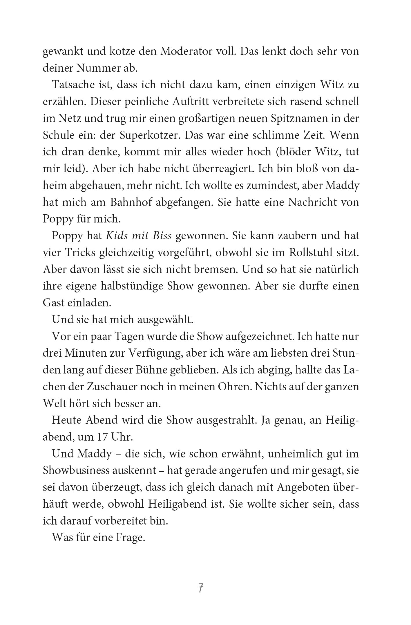 Gezeigt wird eine Innenansicht von „Wie man seinen Eltern das Internet erklärt“. Die Seite zeigt einen einfach gestalteten, gut lesbaren Text in schwarzer Schrift auf weißem Hintergrund. Die typografische Gestaltung umfasst klare Absätze und eine lesefreundliche Schriftart. Es sind keine Bilder oder Illustrationen vorhanden. Überschriften sind fett markiert und manche Sätze sind kursiv gesetzt.