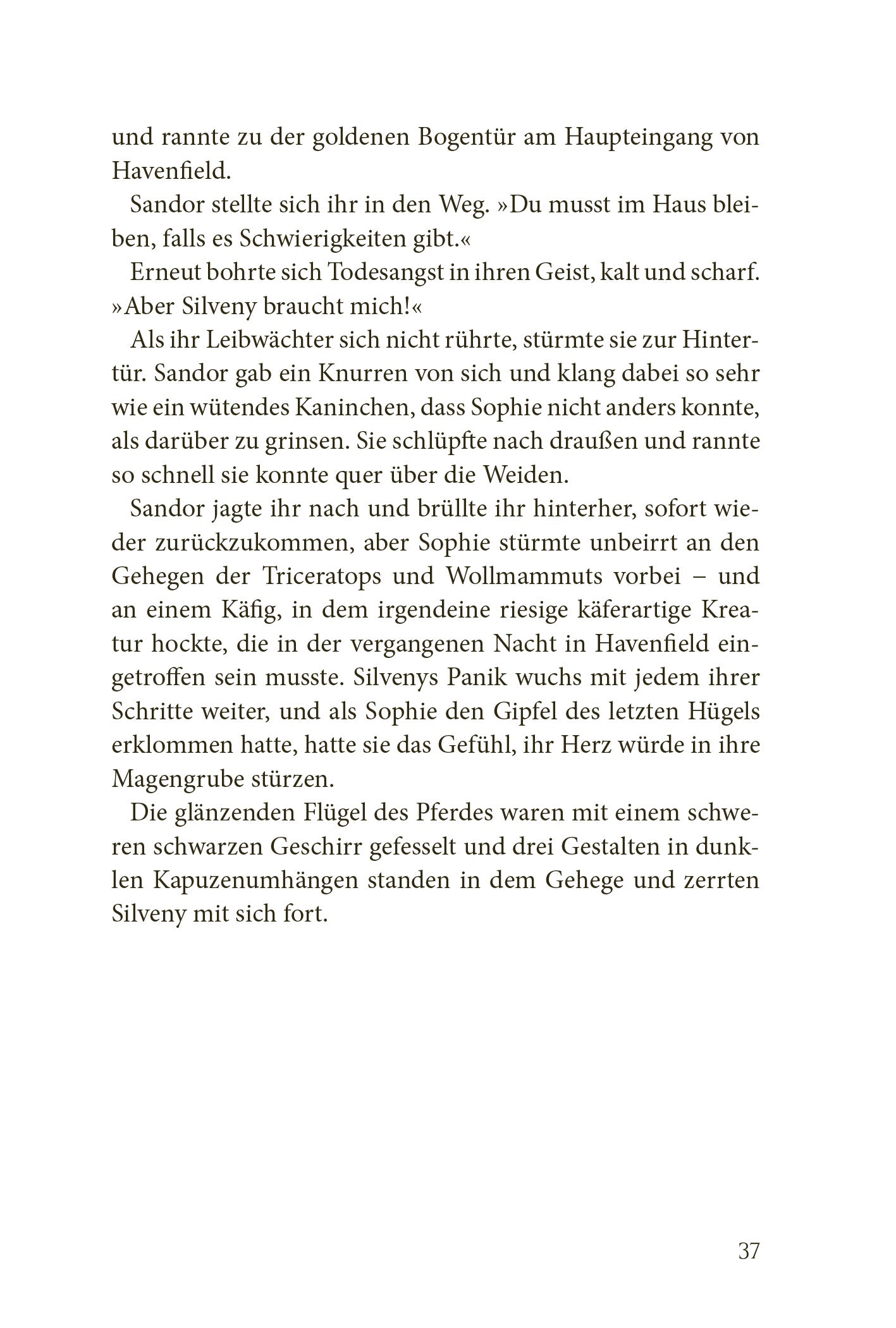 Gezeigt wird eine Innen- oder Zusatzansicht von „Keeper of the Lost Cities – Das Exil“. Der Text ist in einer gut lesbaren Serifenschrift gesetzt und in Schwarz gehalten. Die Seiten sind hell, was eine angenehme Lesbarkeit fördert.