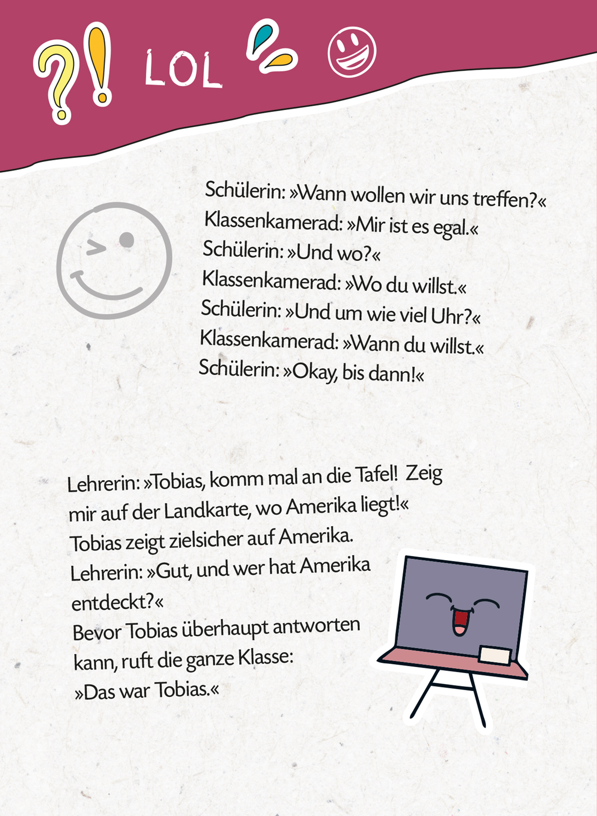 Gezeigt wird eine Innen- oder Zusatzansicht von „Das dicke Schüler-Witzebuch“.