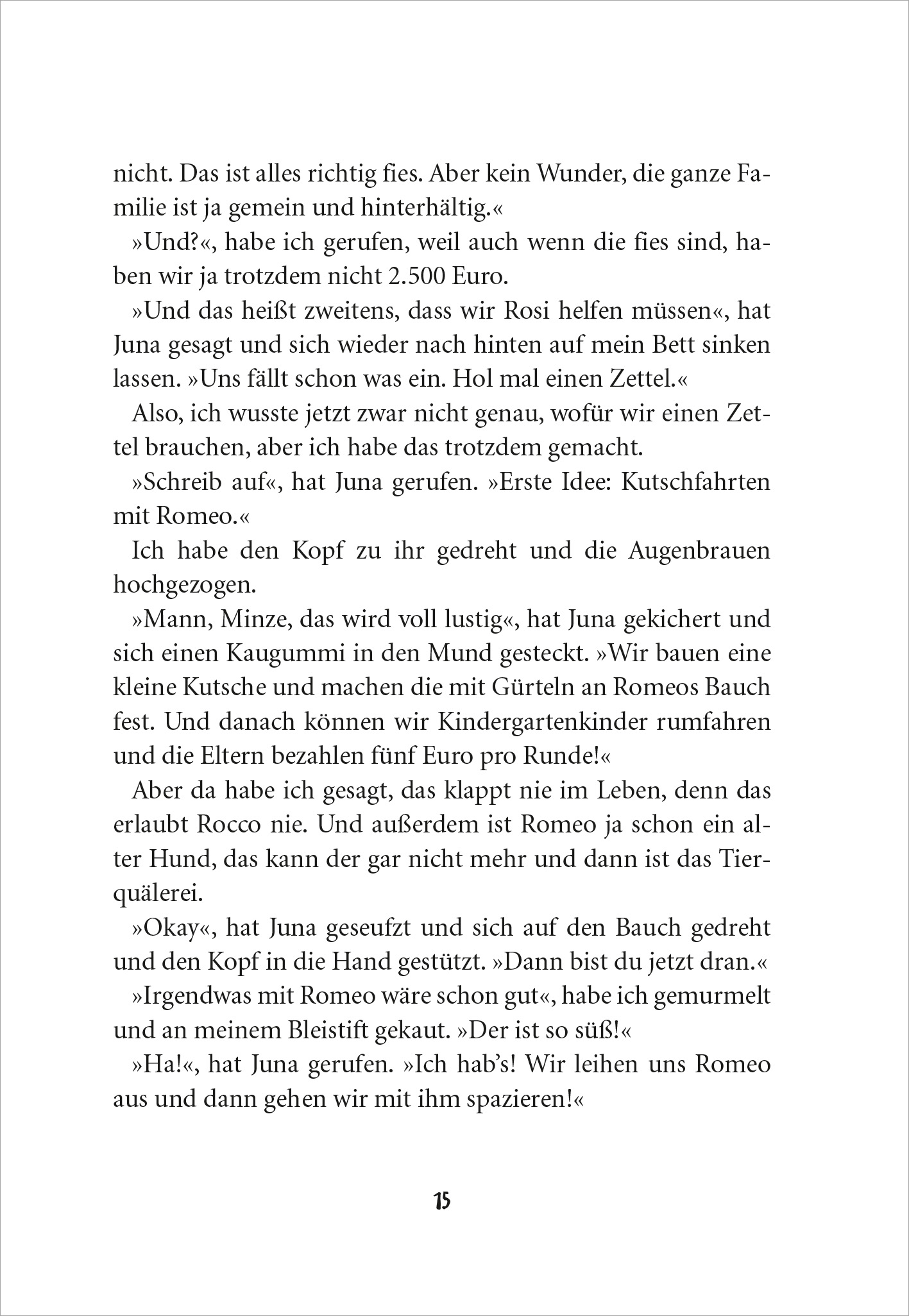 Gezeigt wird eine Innen- oder Zusatzansicht von „Pfeffer und Minze – Zusammen sind wir unschlagbar!“. Der Text auf dieser Seite ist in einer gut lesbaren schwarzen Schrift auf weißem Hintergrund gesetzt.