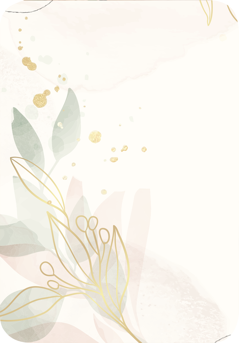 Gezeigt wird eine Innen- oder Zusatzansicht von „Weisheiten für die Seele“. Die Seite präsentiert sich in sanften Pastellfarben mit zarten Blatt- und Blütenmotiven. Goldene Akzente verleihen dem Design Eleganz. Die Typografie ist klar und gut lesbar, unterstreicht die beruhigende Ästhetik und hebt wichtige Textelemente hervor. insgesamt strahlt die Gestaltung Harmonie und Inspiration aus.