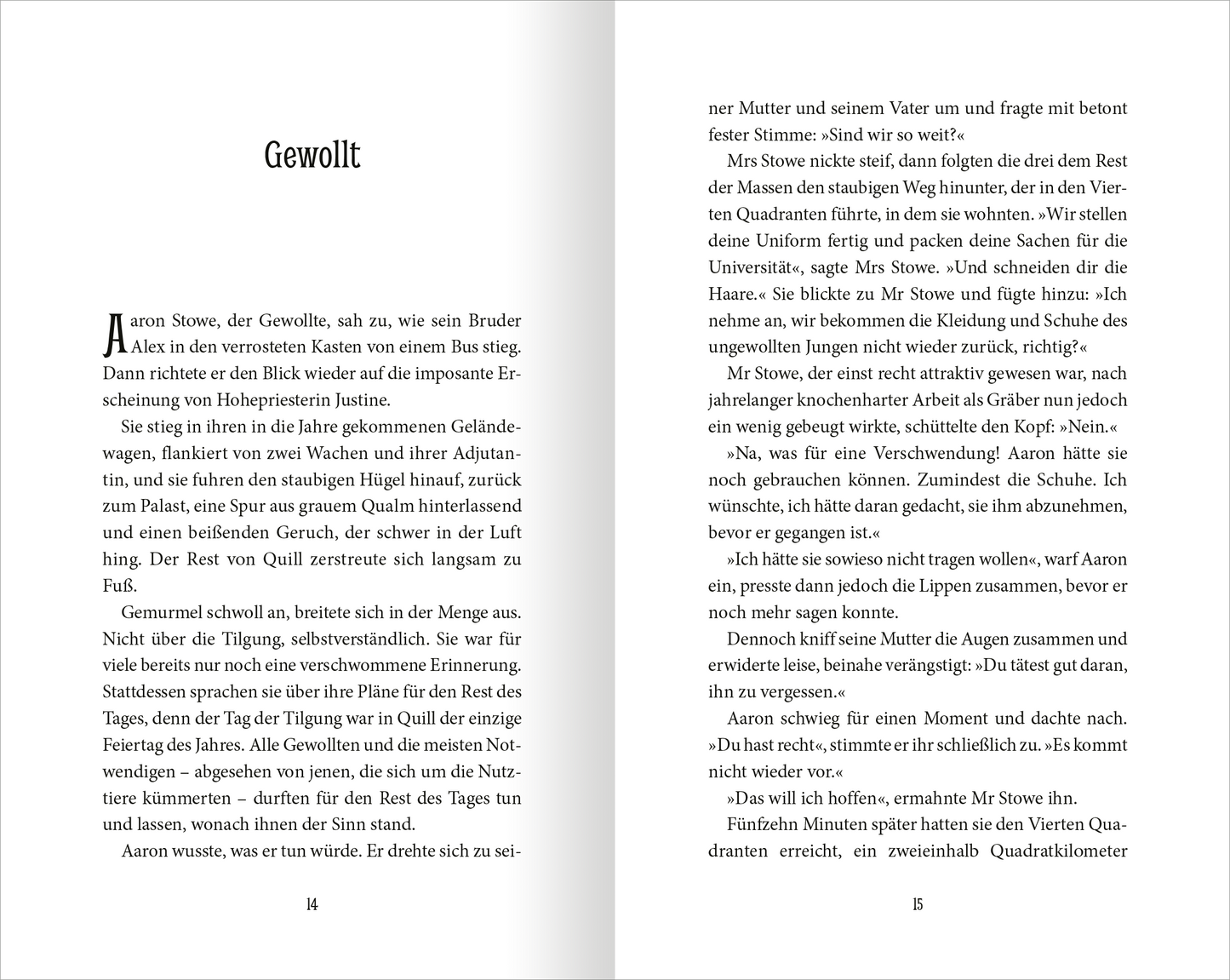 Gezeigt wird eine Innen- oder Zusatzansicht von „Wächter der Magie – Aufbruch nach Artimé“. Die Seiten sind in einem klaren, leserfreundlichen Layout gestaltet, mit einer Serifenschrift in Schwarz auf hellem Hintergrund. Der Text ist ordentlich formatiert und gut strukturiert.