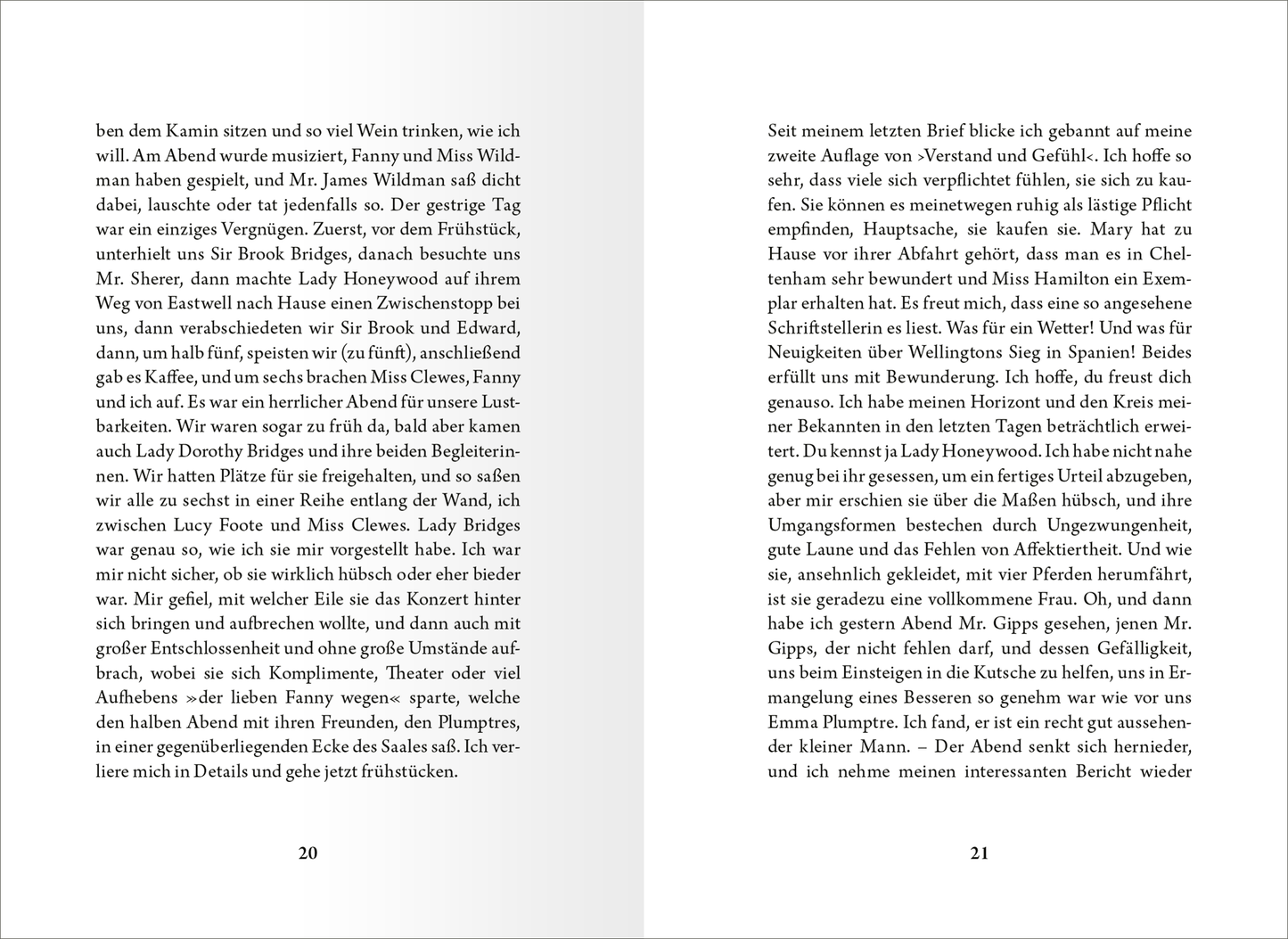 Gezeigt wird eine Innen- oder Zusatzansicht von „Die kleine Bibliothek der positiven Gefühle: Selbstliebe“. Die Doppelseite zeigt einen klaren, gut lesbaren Text in einer eleganten, serifenlosen Schriftart auf hellem Hintergrund. Der Text ist in Absätze unterteilt, die einen flüssigen Lesefluss ermöglichen. Die Seitenumbrüche sind harmonisch gestaltet, mit ausreichend Weißraum, der die Lesbarkeit fördert. Die schwarze Schriftfarbe bietet einen starken Kontrast zum Hintergrund,...