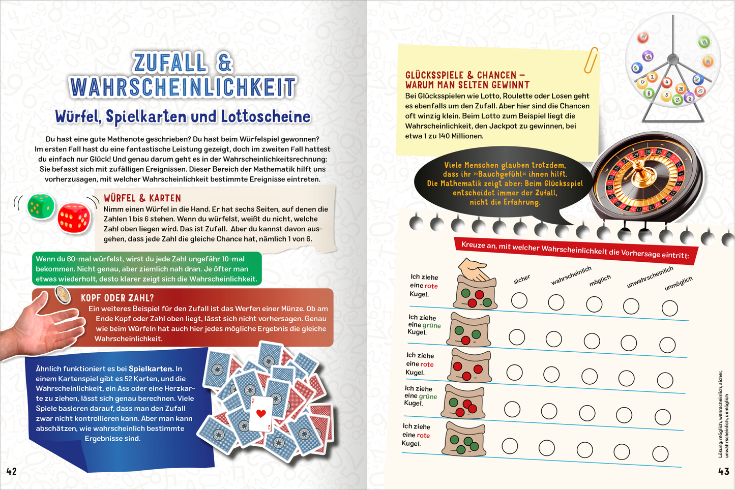 Gezeigt wird eine Innen- oder Zusatzansicht von „Science & Kids – Das geniale Buch der Mathematik“.