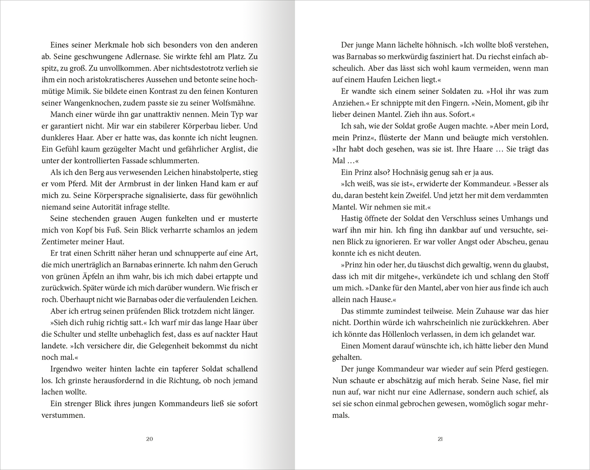 Gezeigt wird eine Innen- oder Zusatzansicht von „On Wings of Blood“.