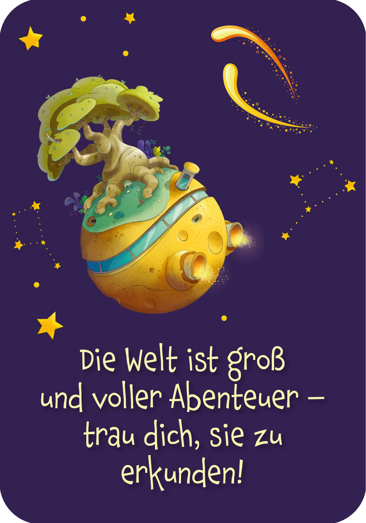 Gezeigt wird eine Innen- oder Zusatzansicht von „Der kleine Prinz und seine Freunde – Mutmachkarten“.