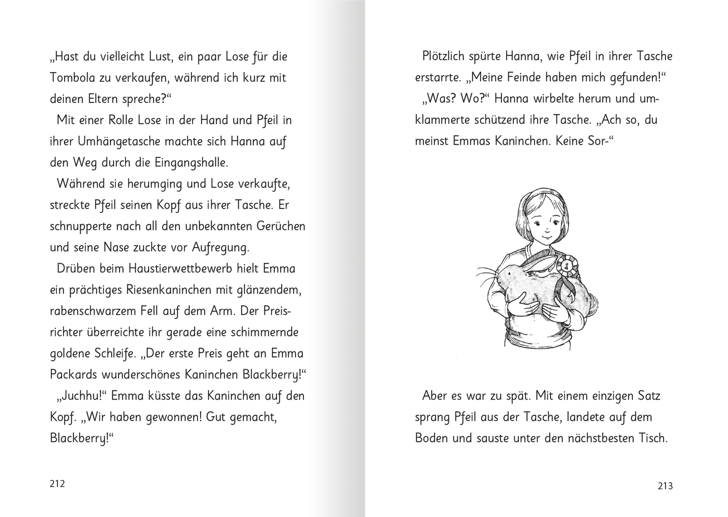 Gezeigt wird eine Innen- oder Zusatzansicht von „Magische Häschen – Schokosüße Abenteuer“. Die Seiten sind in sanften Pastellfarben gestaltet, dominierend sind helle Töne von Gelb, Blau und Rosa. Die Typografie ist freundlich und gut lesbar, mit verspielten Schriftarten, die den kindlichen Charakter des Inhalts unterstreichen. Illustrationen von Häschen und kindlichen Figuren ergänzen die Texte und sorgen für eine einladende Atmosphäre.