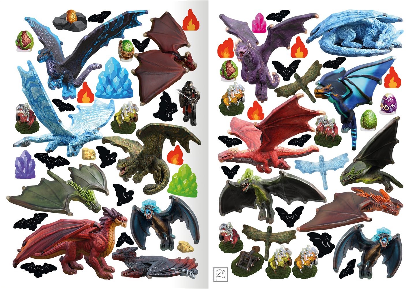 Gezeigt wird eine Innen- oder Zusatzansicht von „Mein Lieblings-Stickerbuch – Drachen“.