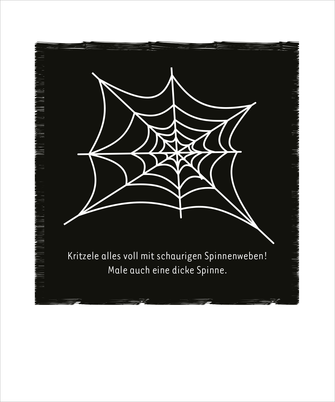 Gezeigt wird eine Innen- oder Zusatzansicht von „Mein leuchtendes Grusel-Kritzkratz-Buch“.