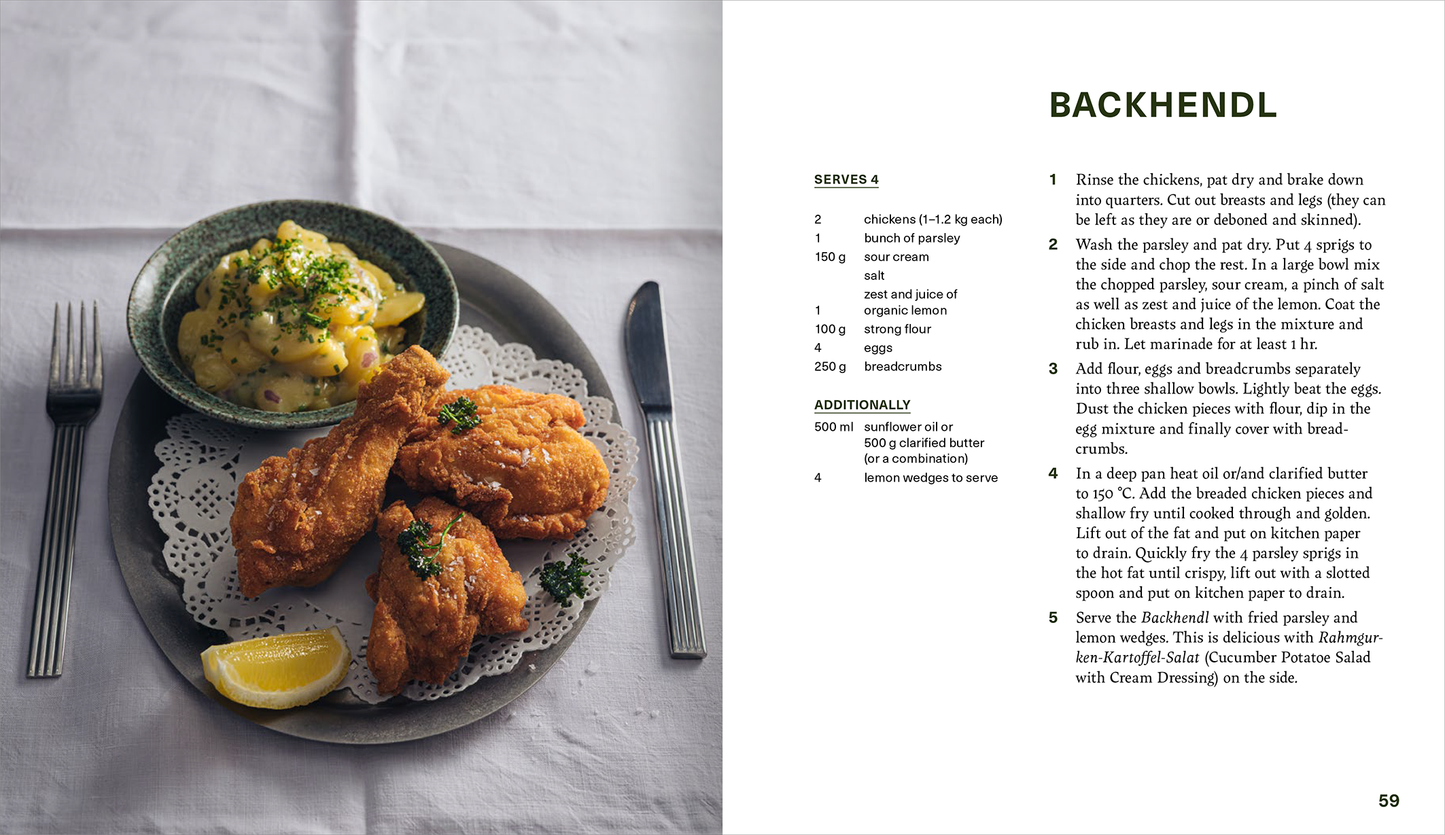 Gezeigt wird eine Innen- oder Zusatzansicht von „The Little Book of Schnitzel“.