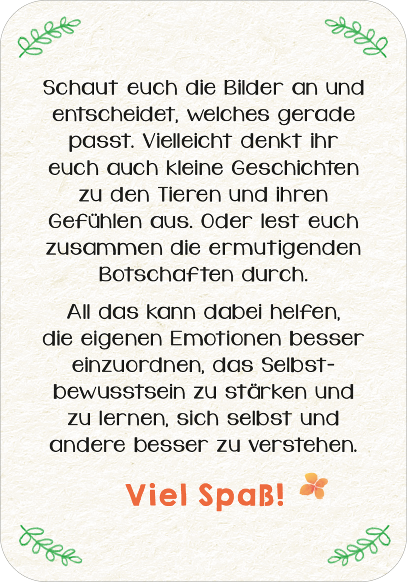 Gezeigt wird eine Innen- oder Zusatzansicht von „Gefühlskarten für Kinder“.