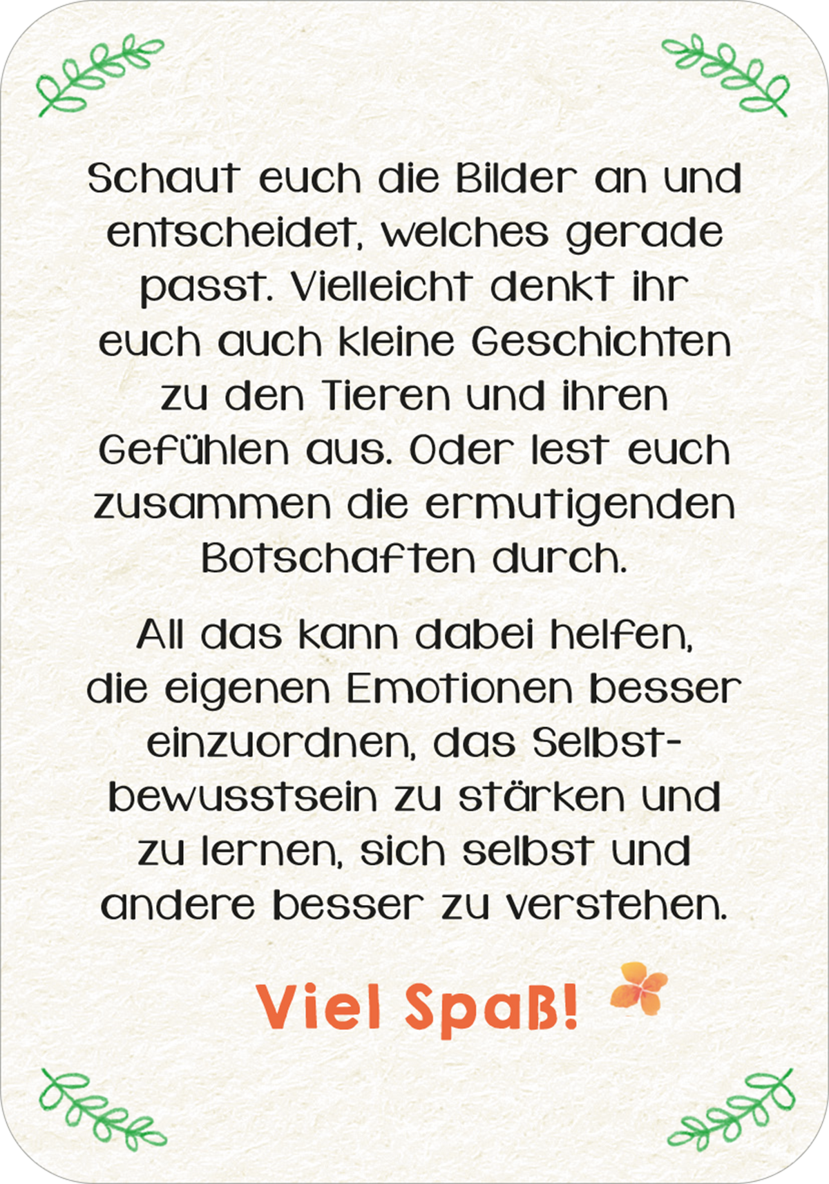 Gezeigt wird eine Innen- oder Zusatzansicht von „Gefühlskarten für Kinder“.