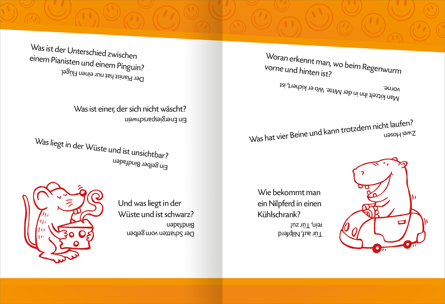 Gezeigt wird eine Innen- oder Zusatzansicht von „Die besten Scherzfragen“.