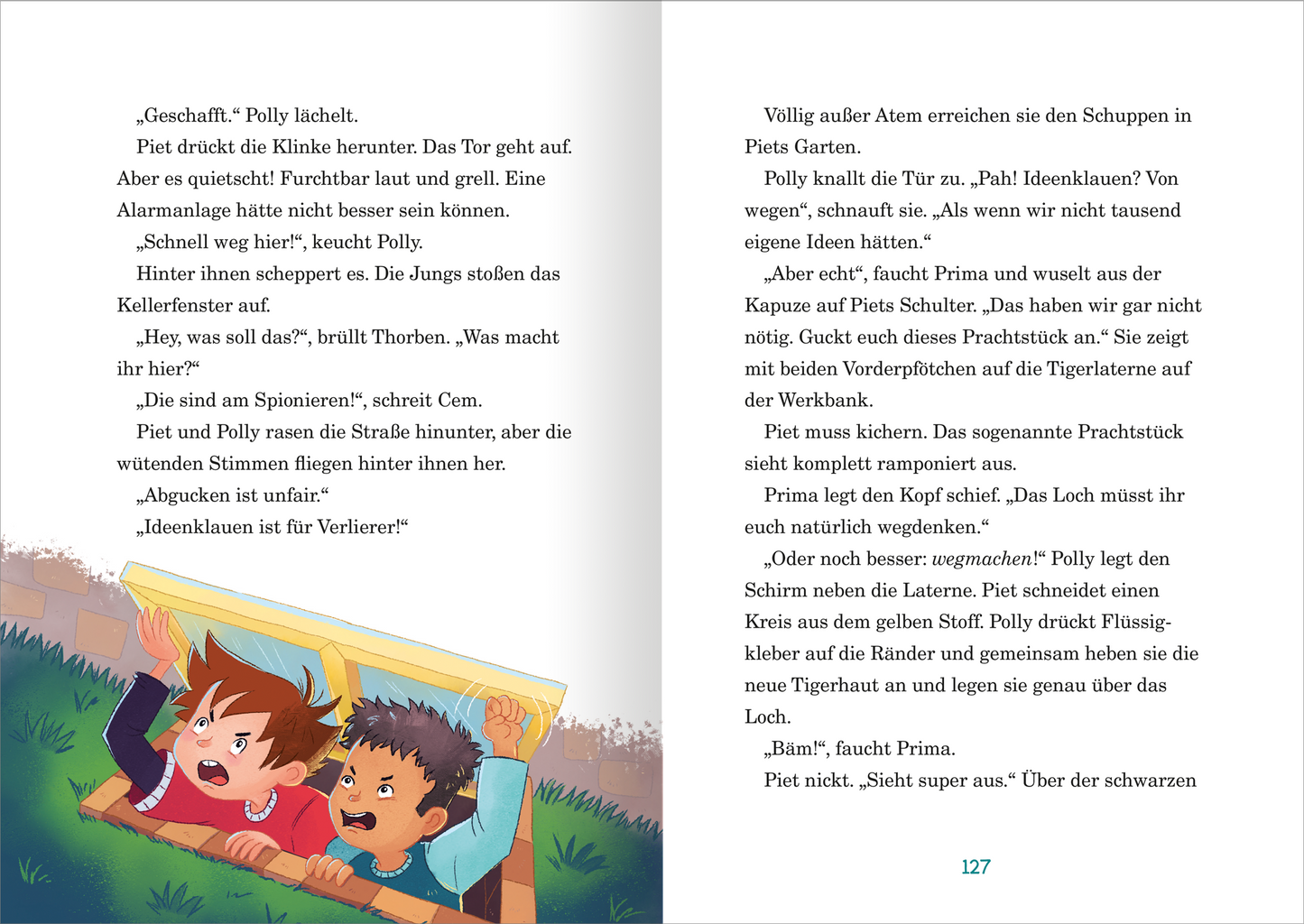 Gezeigt wird eine Innen- oder Zusatzansicht von „Die Wackelzahn-Bande und jede Menge Spaß in der Schule“.