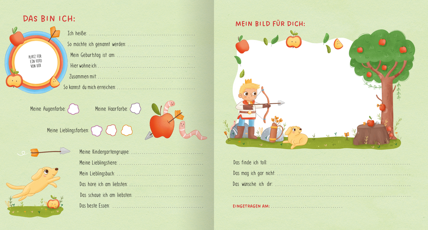 Gezeigt wird eine Innen- oder Zusatzansicht von „Meine Kindergartenfreunde – Ritter und Drachen“.