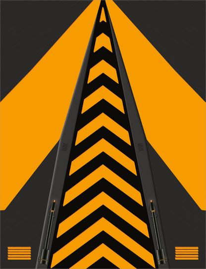 Gezeigt wird eine Innen- oder Zusatzansicht von „100 coole Neon-Papierflieger“. Die Darstellung zeigt eine auffällige schwarz-orange Farbgestaltung, wobei orangefarbene, sich wiederholende Zickzack-Muster auf schwarzem Hintergrund dominieren. Die geometrischen Formen sind modern und ansprechend, während die Typografie schlicht und gut lesbar ist. Die Gesamtkomposition vermittelt Dynamik und Abenteuerlust, passend zu einem kreativen Papierflieger-Thema.
