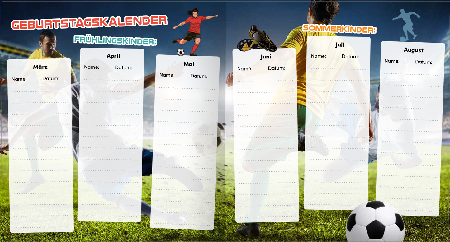 Gezeigt wird eine Innen- oder Zusatzansicht von „Meine Schulfreunde – Fußball“.