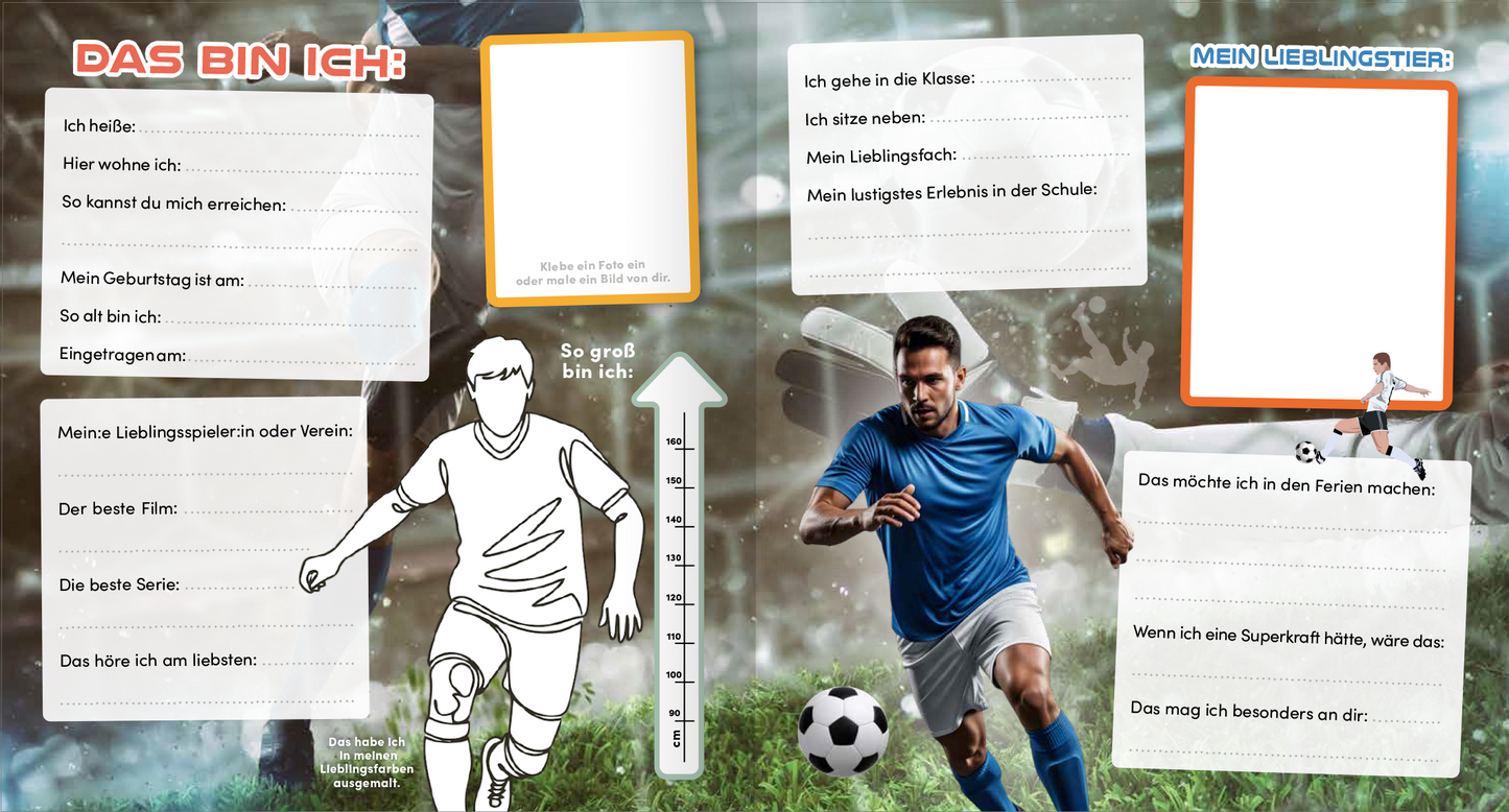 Gezeigt wird eine Innen- oder Zusatzansicht von „Meine Schulfreunde – Fußball“.