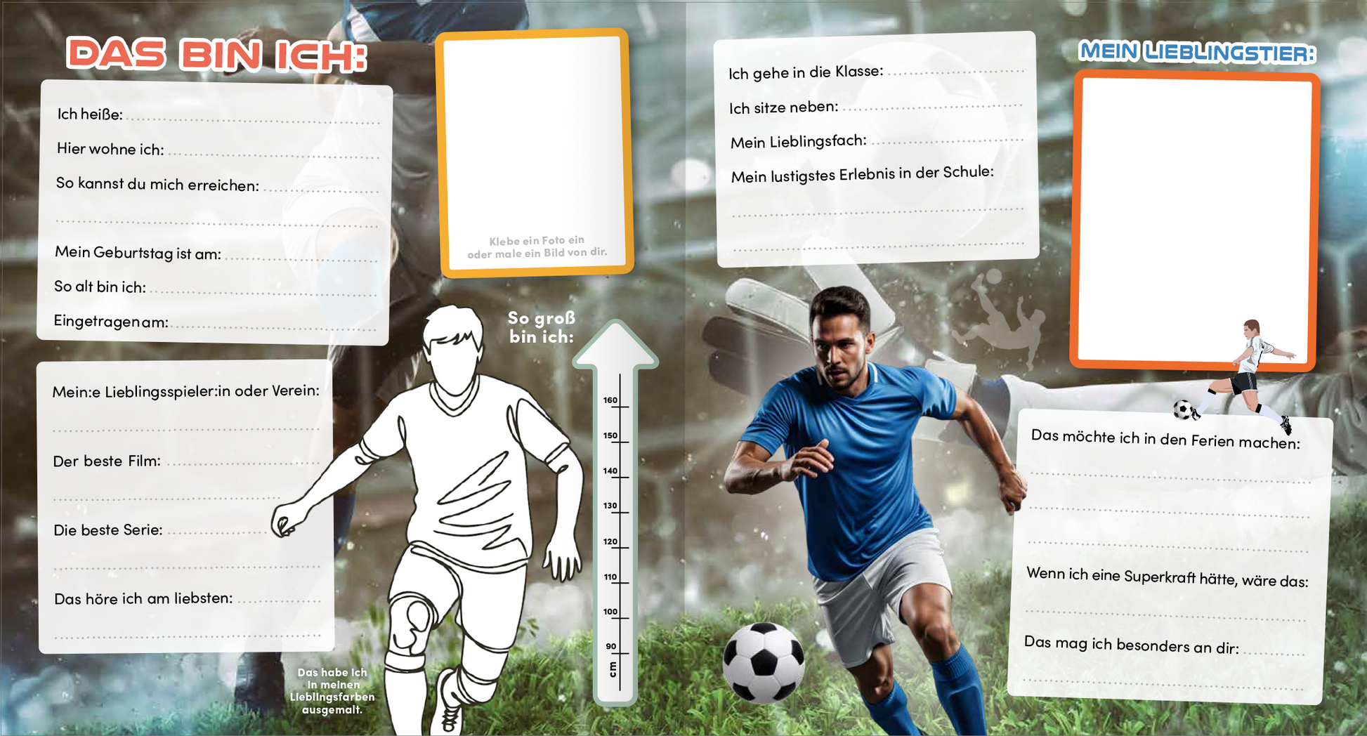 Gezeigt wird eine Innen- oder Zusatzansicht von „Meine Schulfreunde – Fußball“.