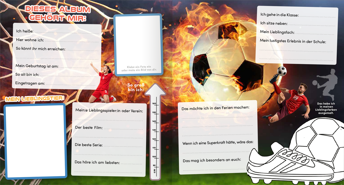 Gezeigt wird eine Innen- oder Zusatzansicht von „Meine Schulfreunde – Fußball“.