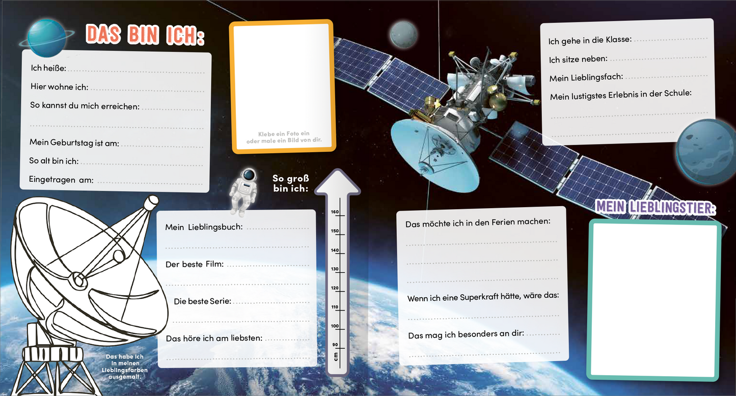 Gezeigt wird eine Innen- oder Zusatzansicht von „Meine Schulfreunde – Weltraum Astronaut“.