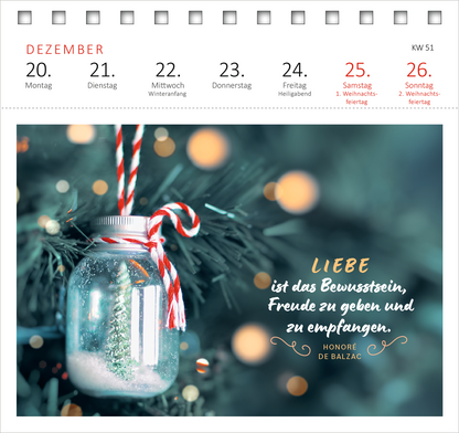 Gezeigt wird eine Innen- oder Zusatzansicht von „Postkartenkalender 365 Tage Sonne im Herzen 2027“.