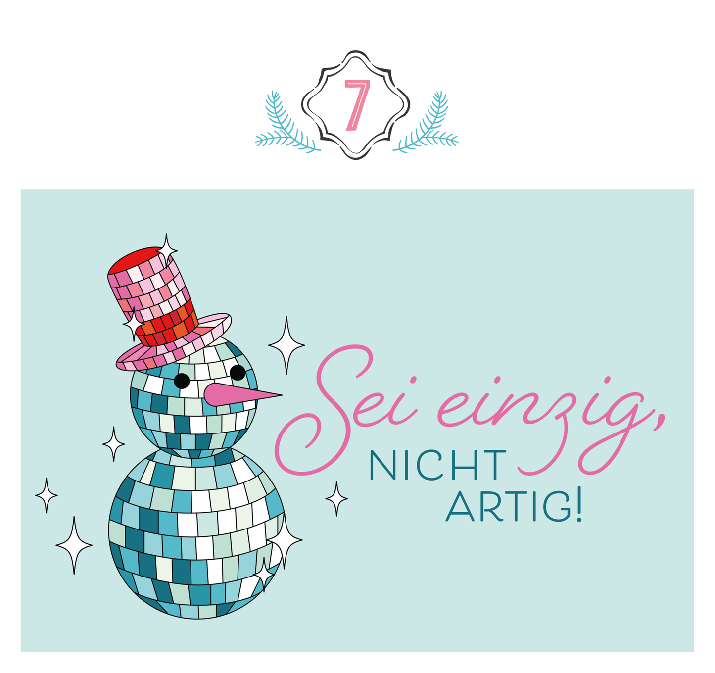 Gezeigt wird eine Innen- oder Zusatzansicht von „Postkarten-Adventskalender. Bitte lassen Sie Ihr Gebäck nicht unbeaufsichtigt!“.