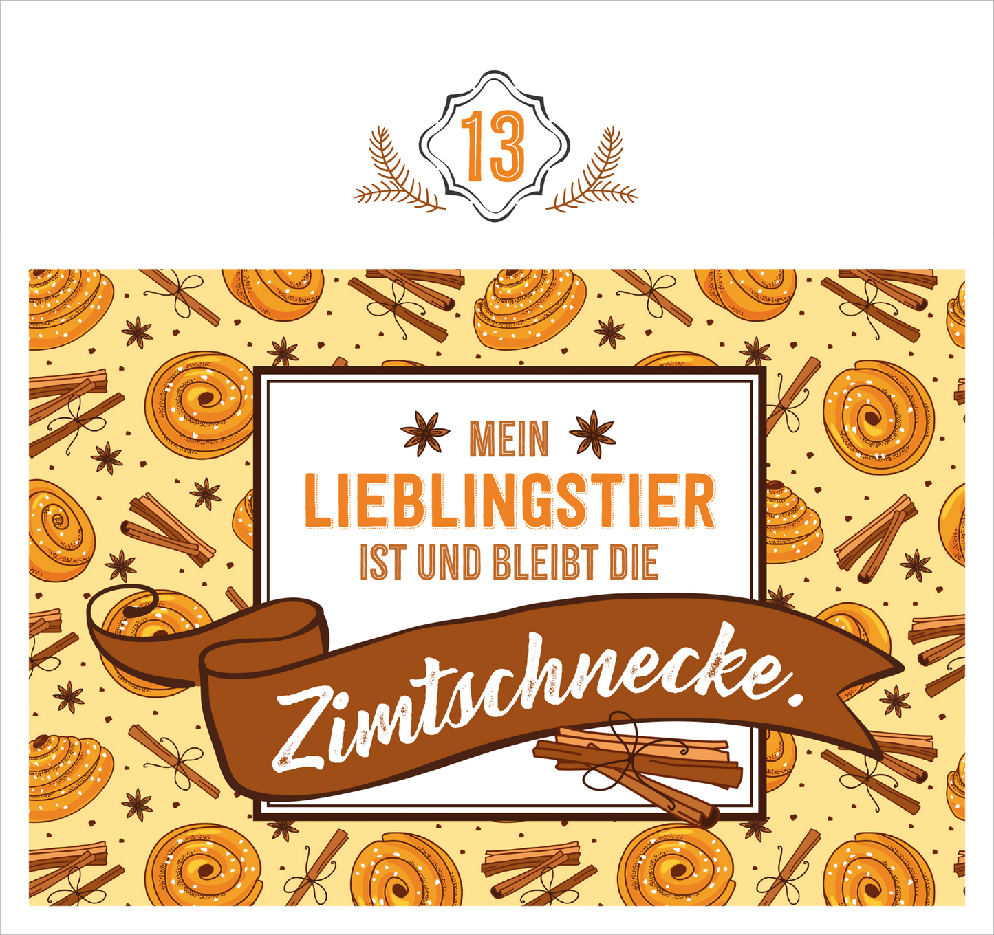 Gezeigt wird eine Innen- oder Zusatzansicht von „Postkarten-Adventskalender. Bitte lassen Sie Ihr Gebäck nicht unbeaufsichtigt!“.
