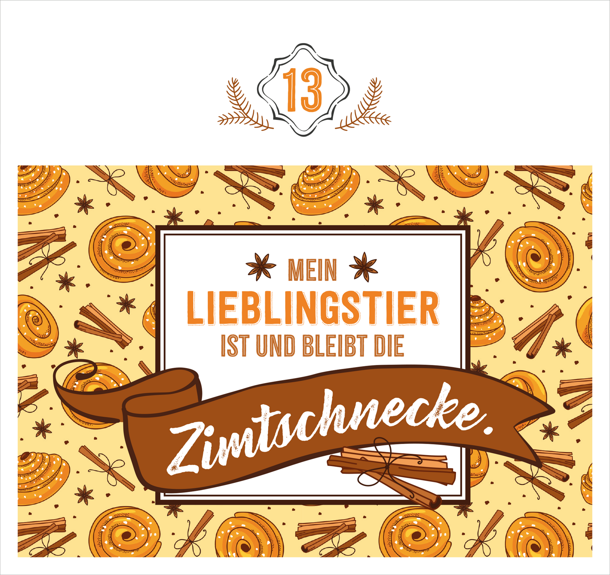 Gezeigt wird eine Innen- oder Zusatzansicht von „Postkarten-Adventskalender. Bitte lassen Sie Ihr Gebäck nicht unbeaufsichtigt!“.