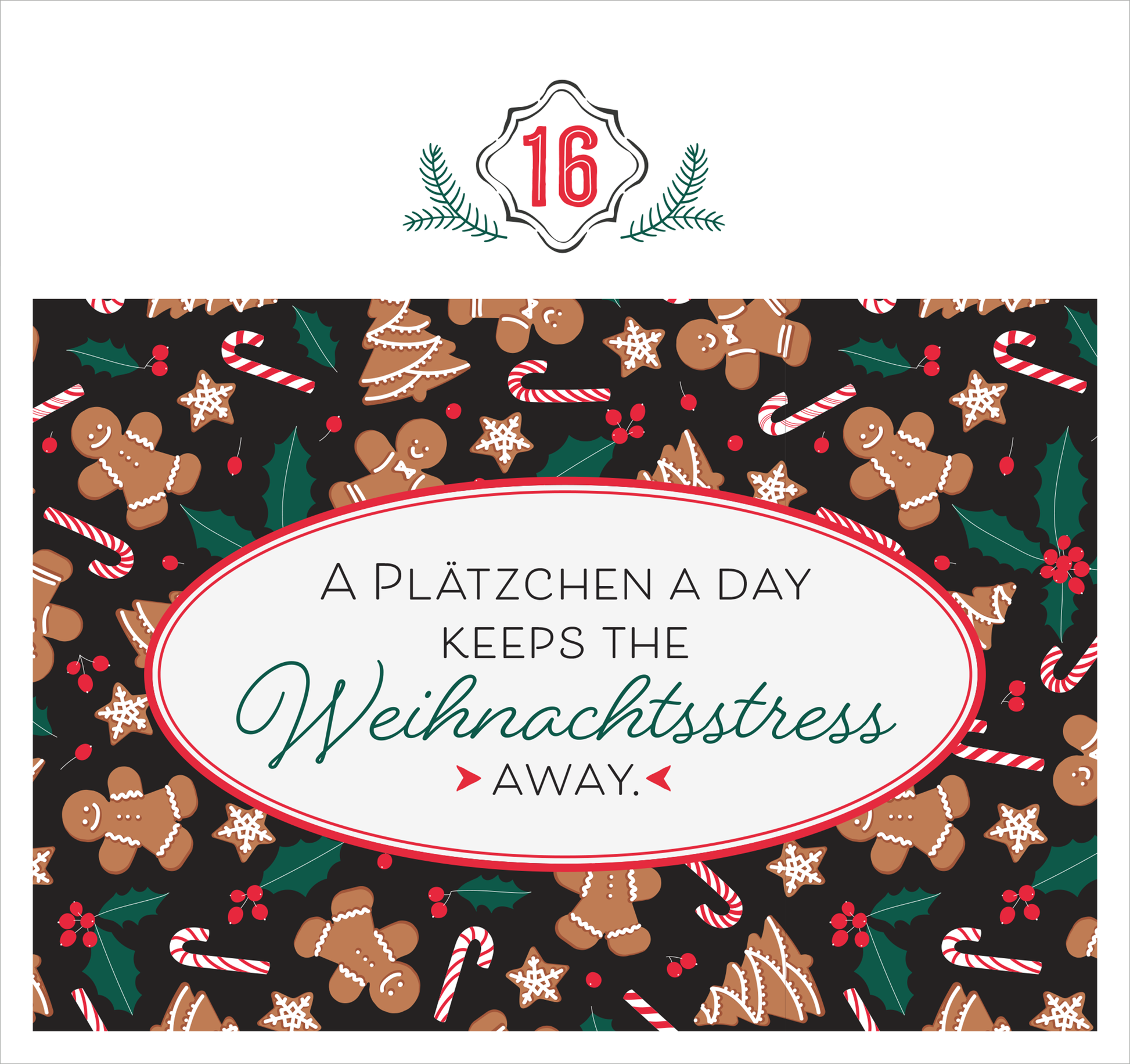 Gezeigt wird eine Innen- oder Zusatzansicht von „Postkarten-Adventskalender. Bitte lassen Sie Ihr Gebäck nicht unbeaufsichtigt!“.