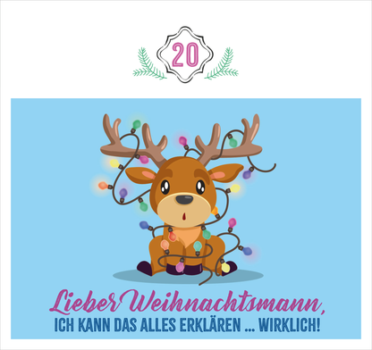 Gezeigt wird eine Innen- oder Zusatzansicht von „Postkarten-Adventskalender. Bitte lassen Sie Ihr Gebäck nicht unbeaufsichtigt!“.