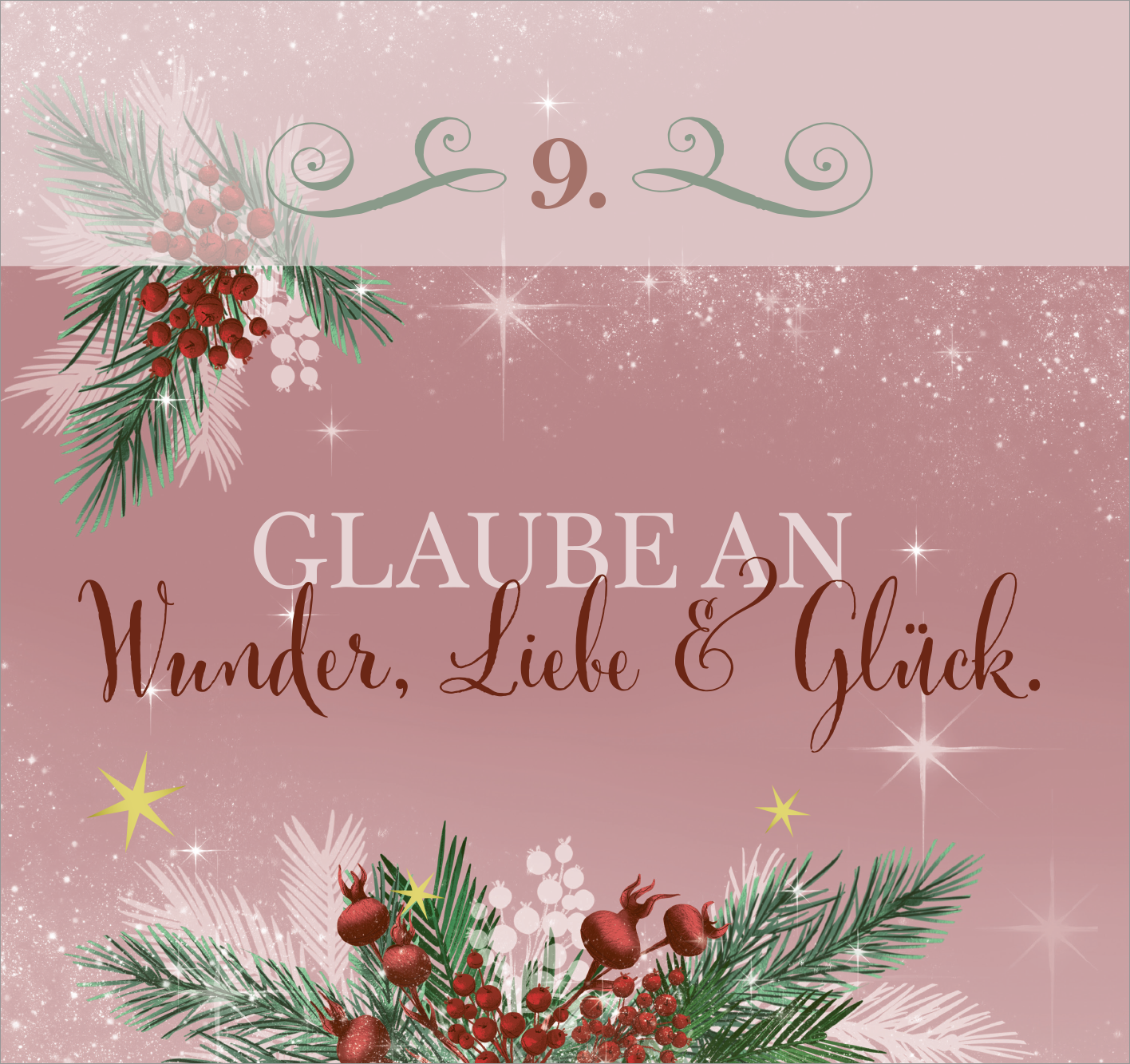 Gezeigt wird eine Innen- oder Zusatzansicht von „Postkarten-Adventskalender.
