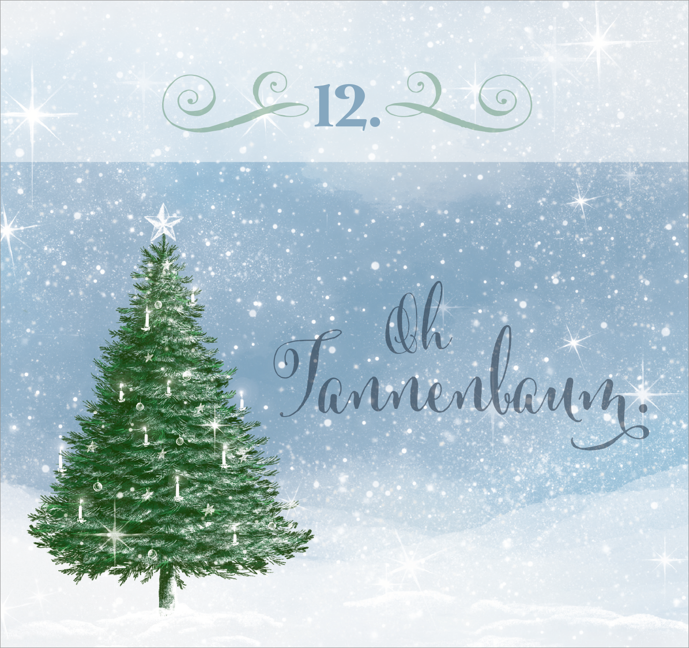 Gezeigt wird eine Innen- oder Zusatzansicht von „Postkarten-Adventskalender.