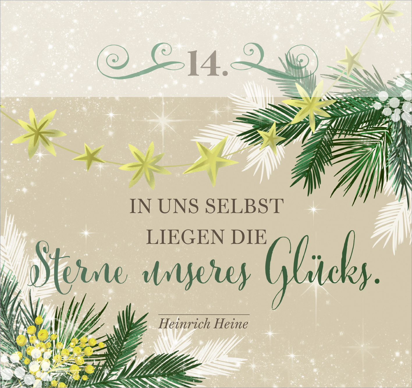 Gezeigt wird eine Innen- oder Zusatzansicht von „Postkarten-Adventskalender.