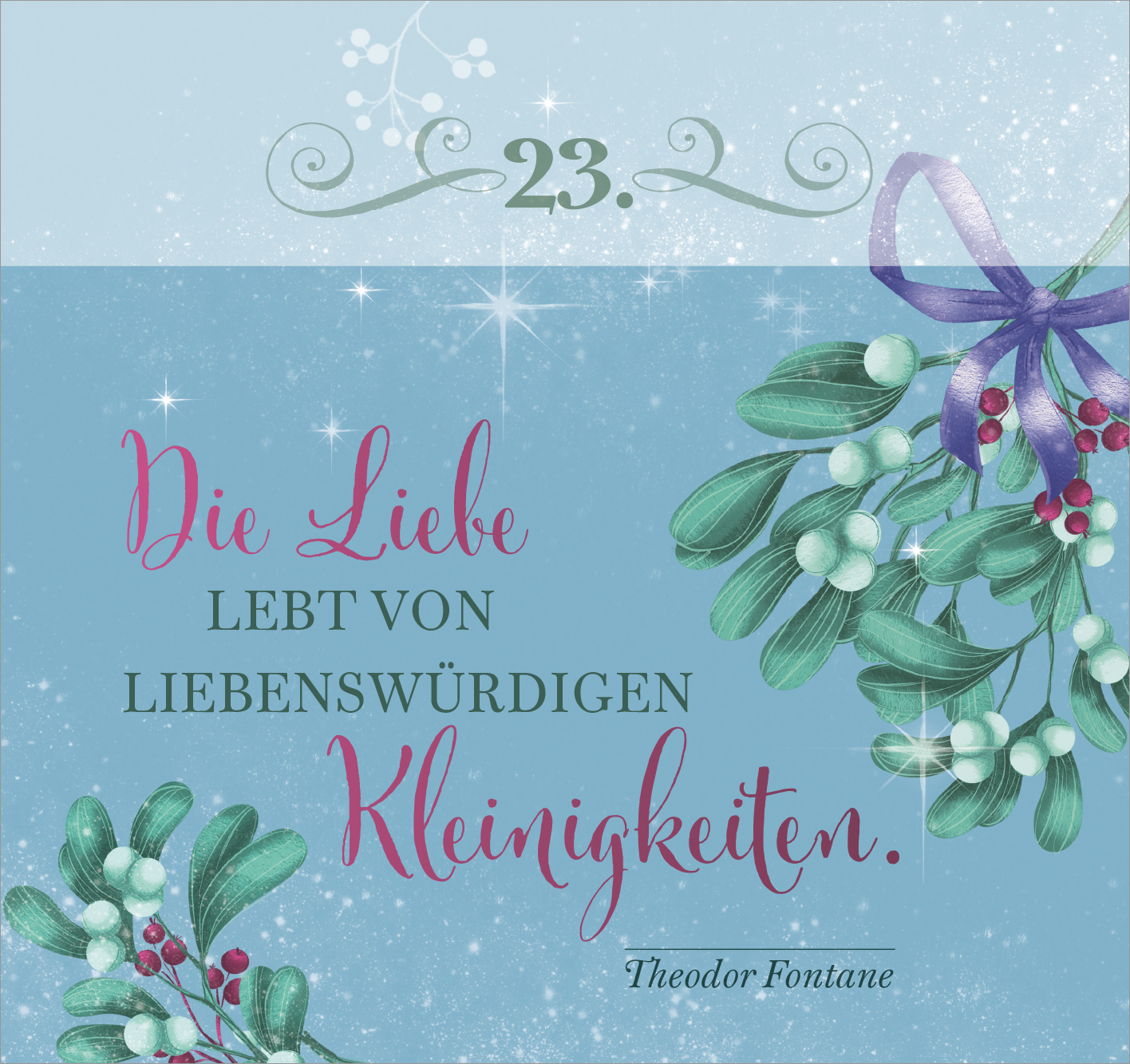 Gezeigt wird eine Innen- oder Zusatzansicht von „Postkarten-Adventskalender.