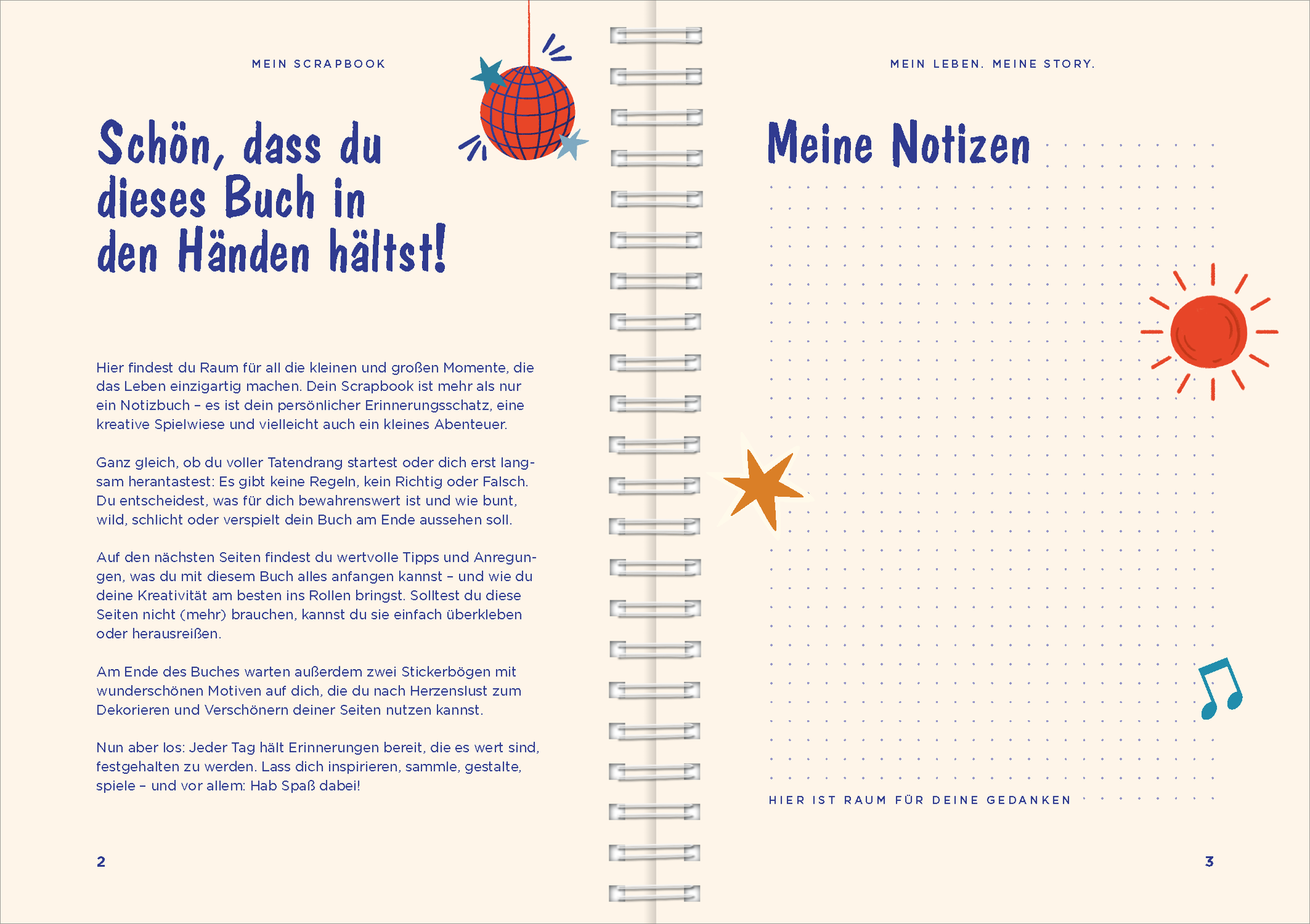 Gezeigt wird eine Innen- oder Zusatzansicht von „Mein Leben. Meine Story.“.