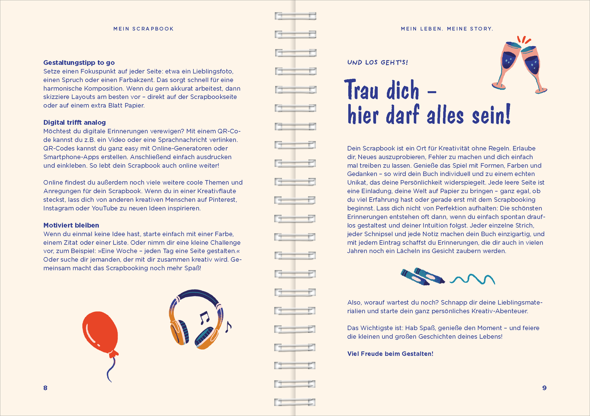 Gezeigt wird eine Innen- oder Zusatzansicht von „Mein Leben. Meine Story.“.